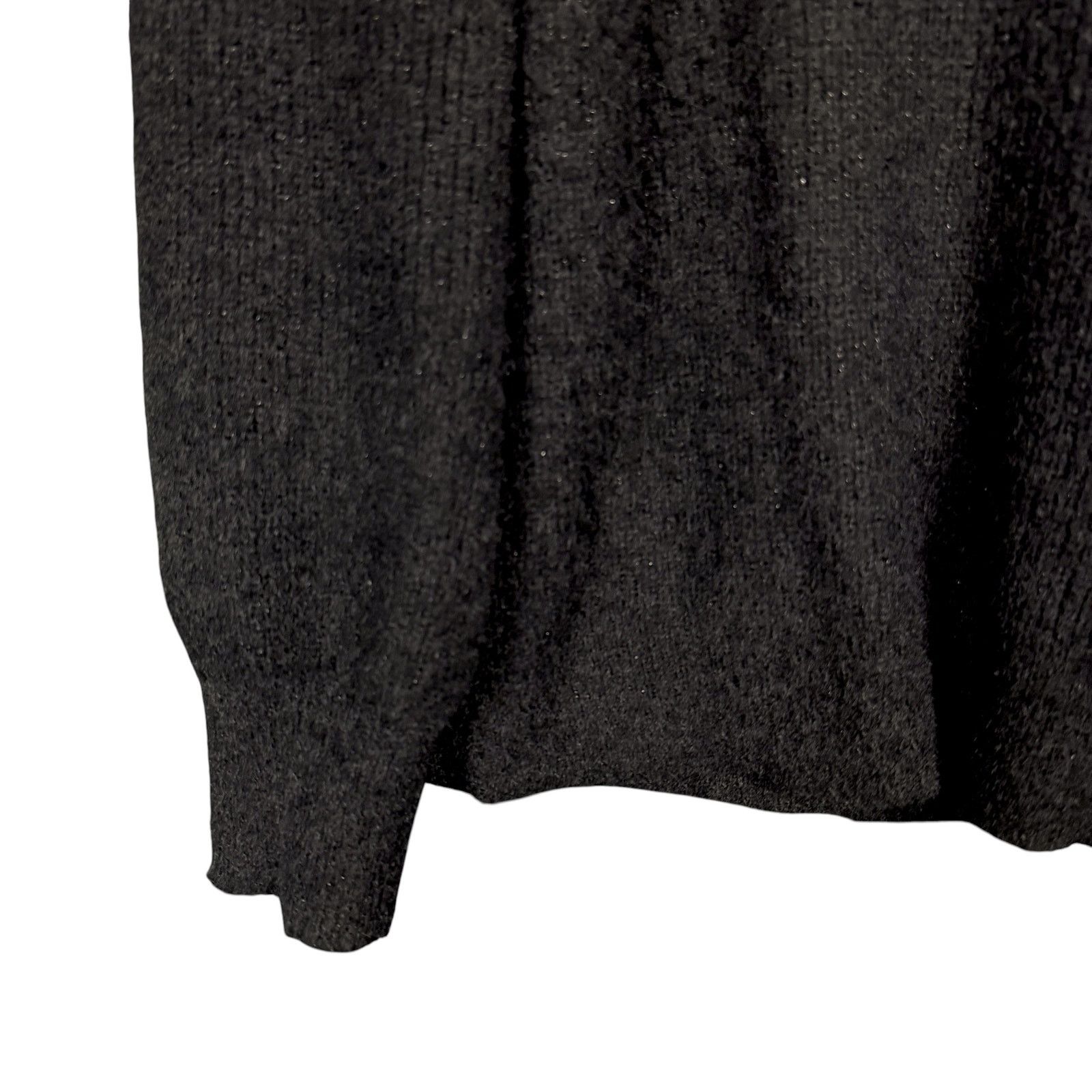 Madewell Madewell Women's Large Black Ribbed Funnel Neck Sweater Size L / US 10 / IT 46 - 5 Thumbnail