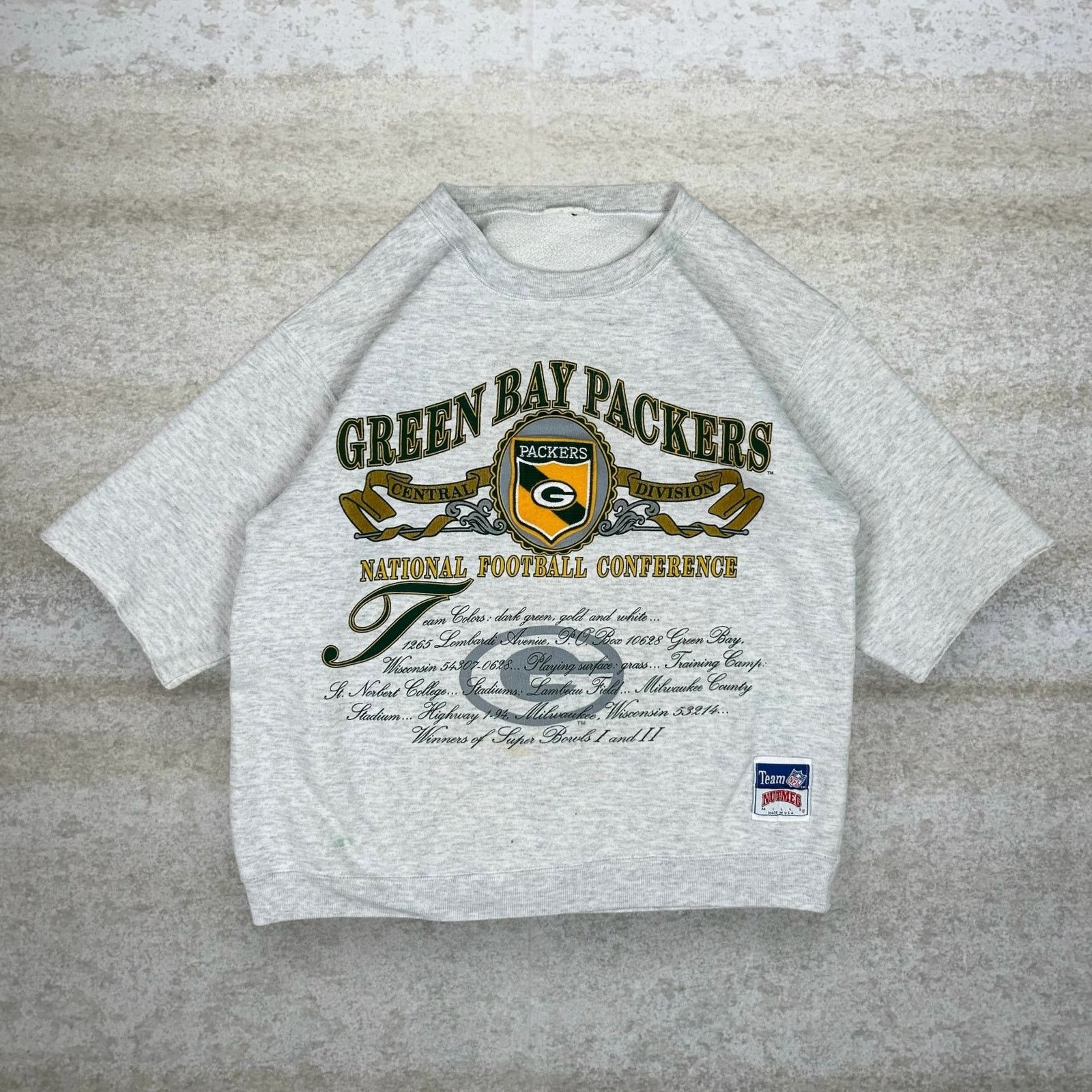 Nutmeg Vintage 90s Packers Sweatshirt Mens M Light Grey Cut Sleeves Size US M / EU 48-50 / 2 - 1 Thumbnail