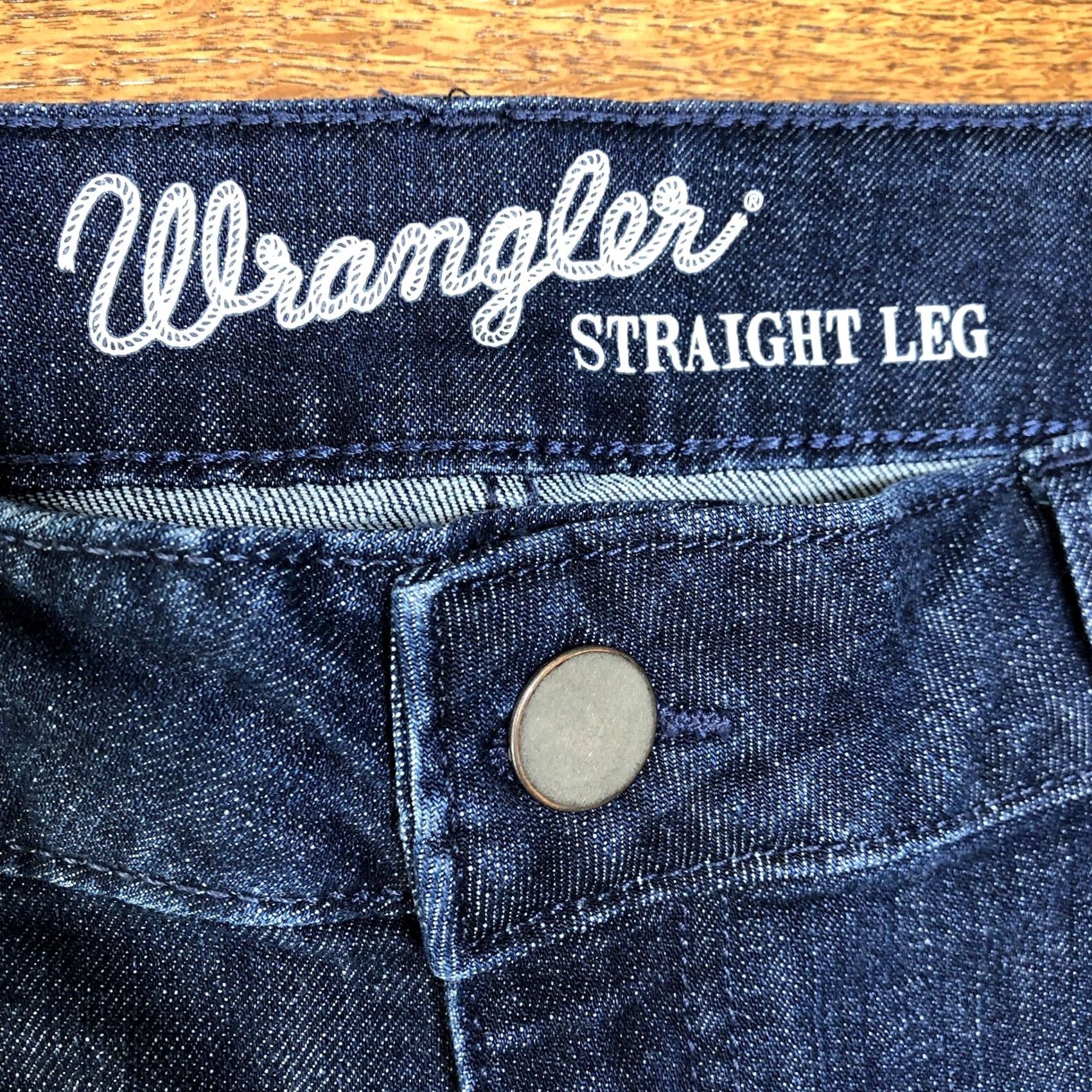Wrangler Wrangler Jeans Womens Straight 5-Pocket Denim Stretch Zip Belt Loops 34 Inseam 30 Inseam Blue Medium Wash Mae Retro Wrangler Cowboys Womens Jeans Size 34" / US 12 / IT 48 - 5 Thumbnail
