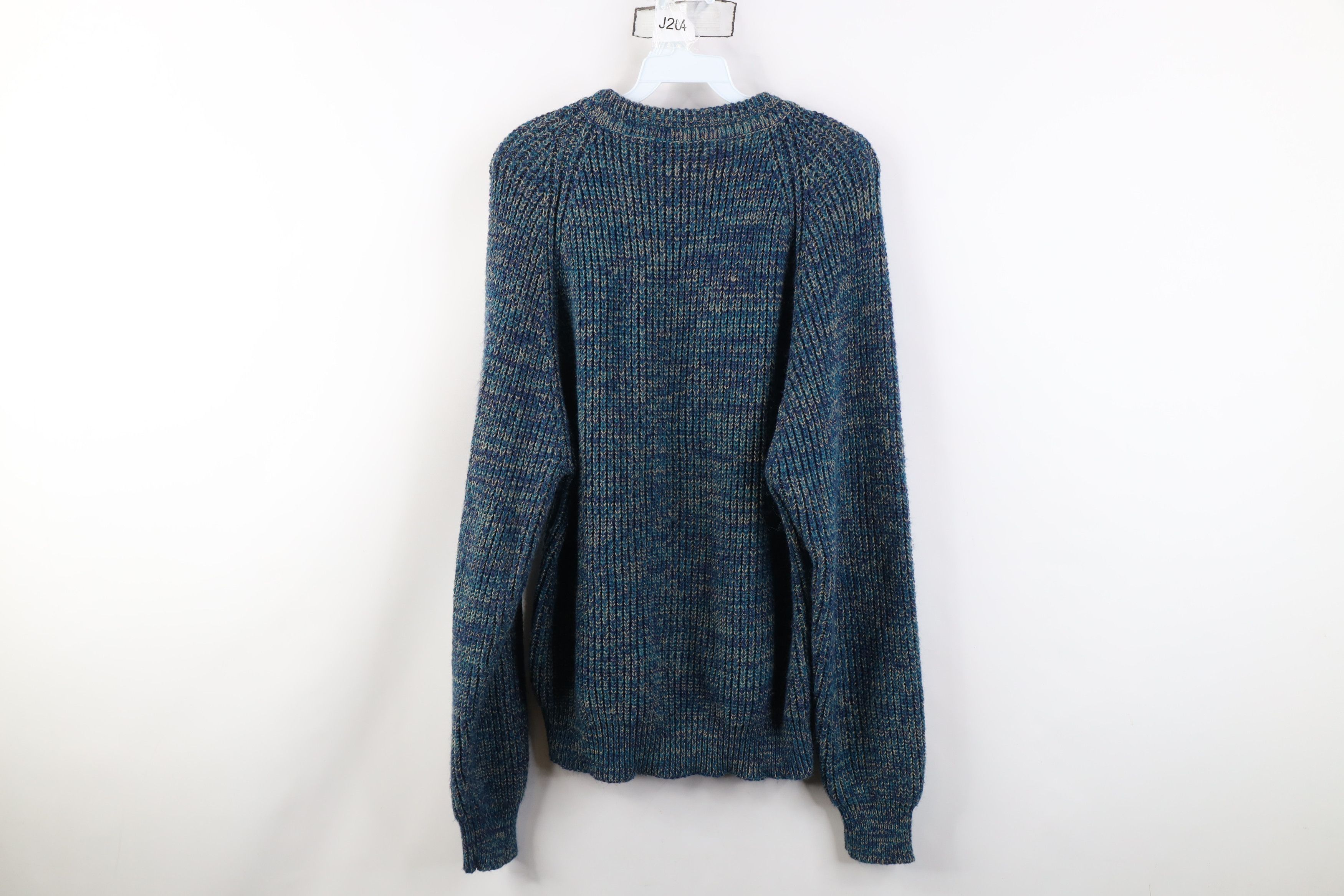 Vintage Vintage 90s Streetwear Blank Ribbed Knit Crewneck Sweater Size US L / EU 52-54 / 3 - 7 Thumbnail