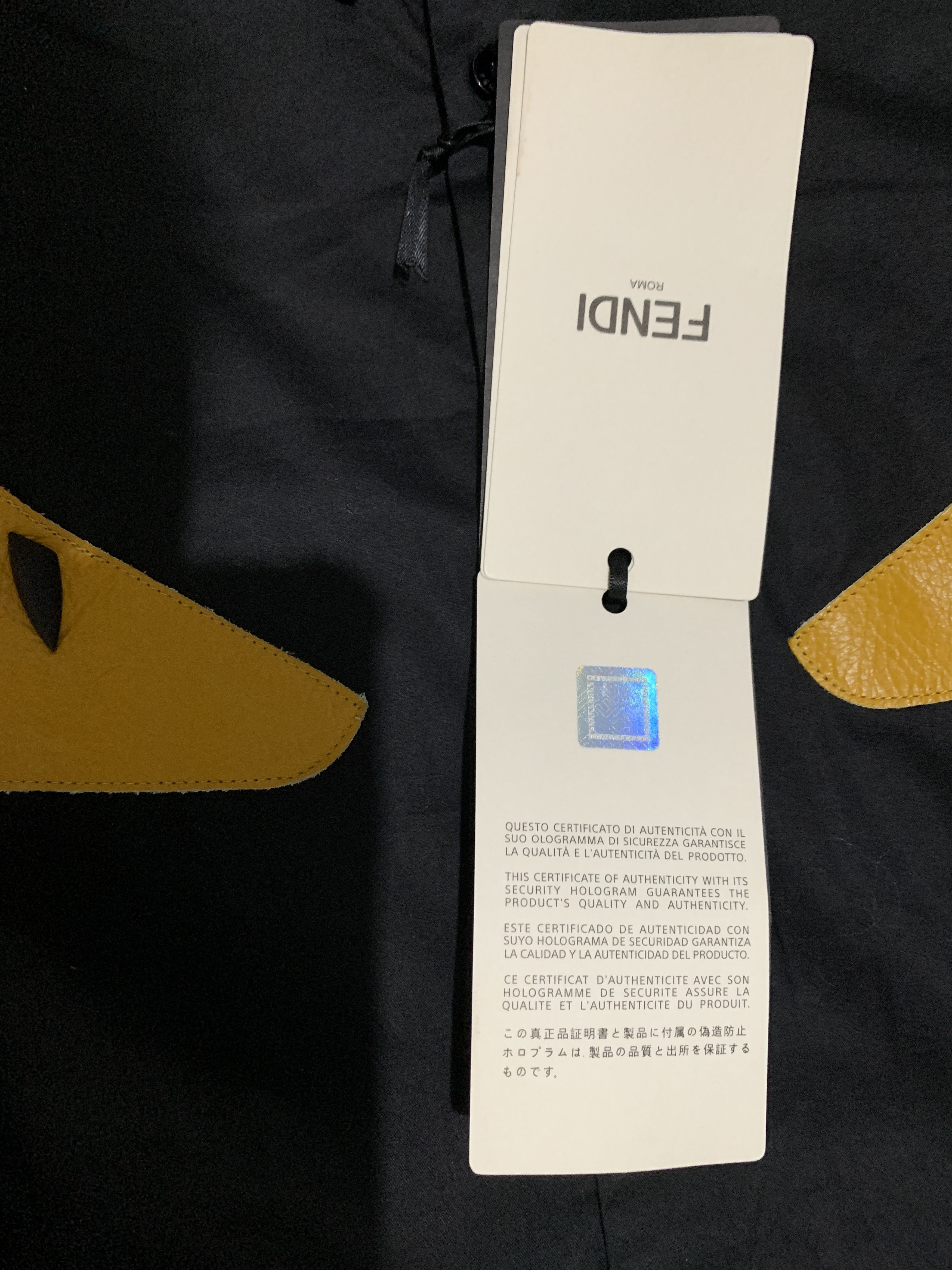 Fendi Black Monster Eye Long Sleeve Shirt Size 40L - 6 Thumbnail