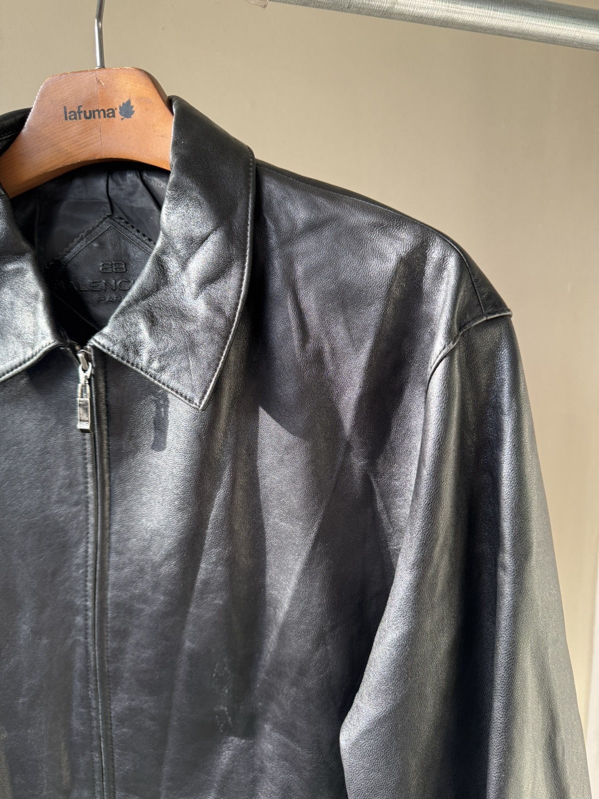 Balenciaga Balenciaga Nicolas Ghesquière Zip-Up Leather Jacket Size US XL / EU 56 / 4 - 5 Thumbnail