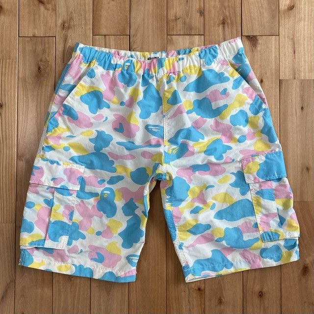Bape BAPE Multi camo Nylon Cargo Shorts candy camo NIGO ★size M Size US 32 / EU 48 - 1 Thumbnail