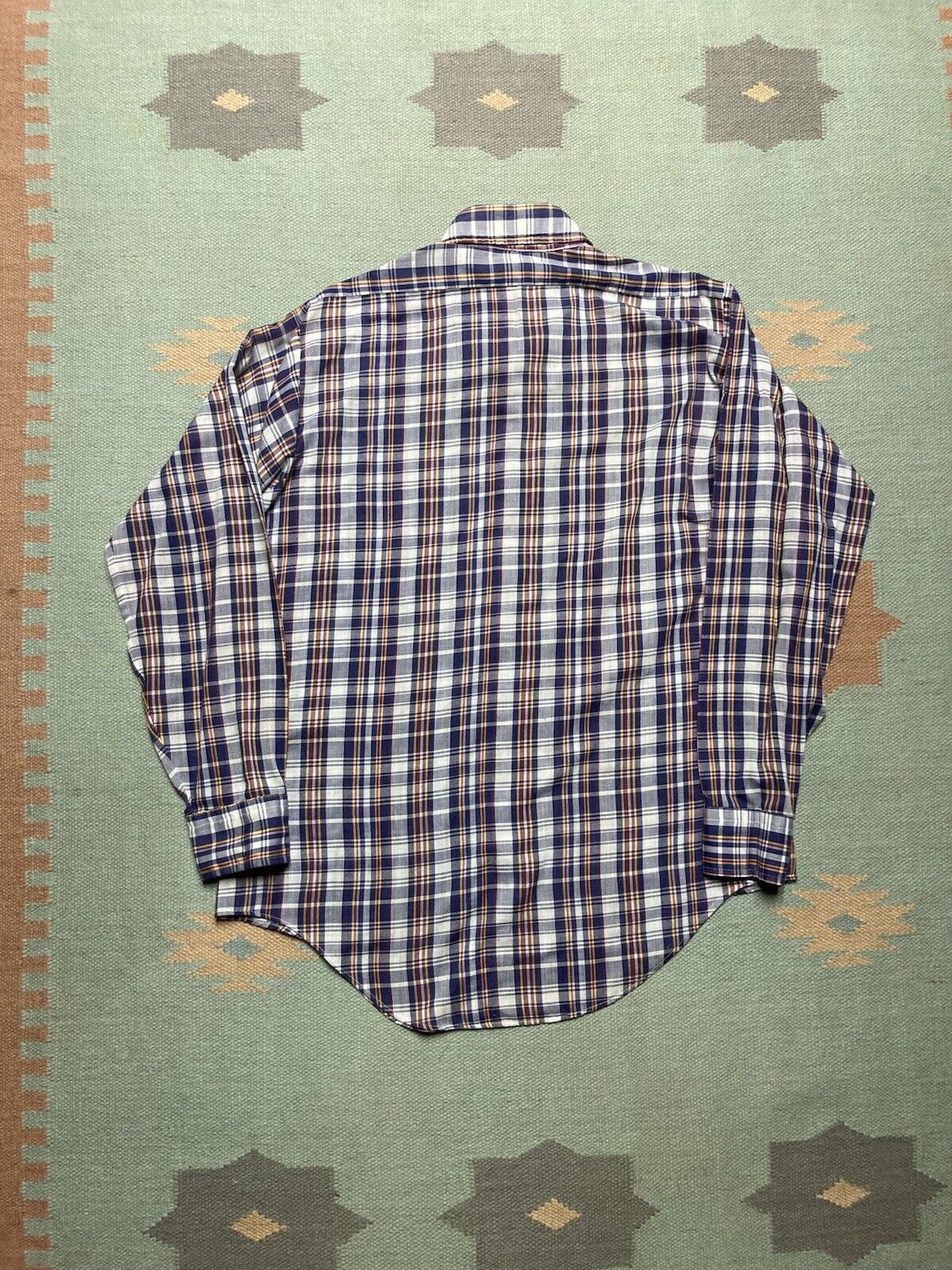 Vintage Vintage 70s button shirt plaid check lightweight medium Size US M / EU 48-50 / 2 - 6 Thumbnail