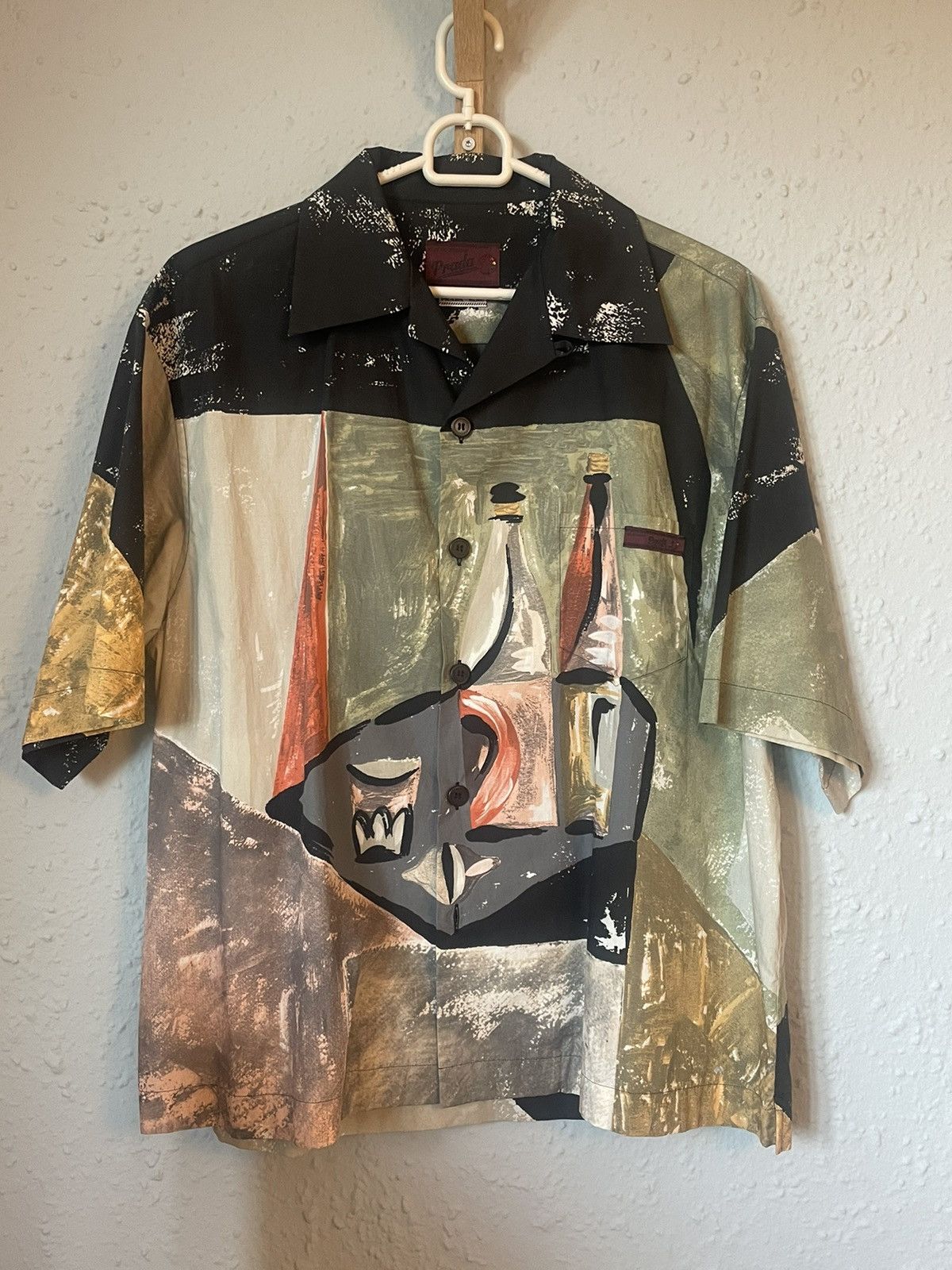 Prada SS17 Wine Bottle Bowling Shirt