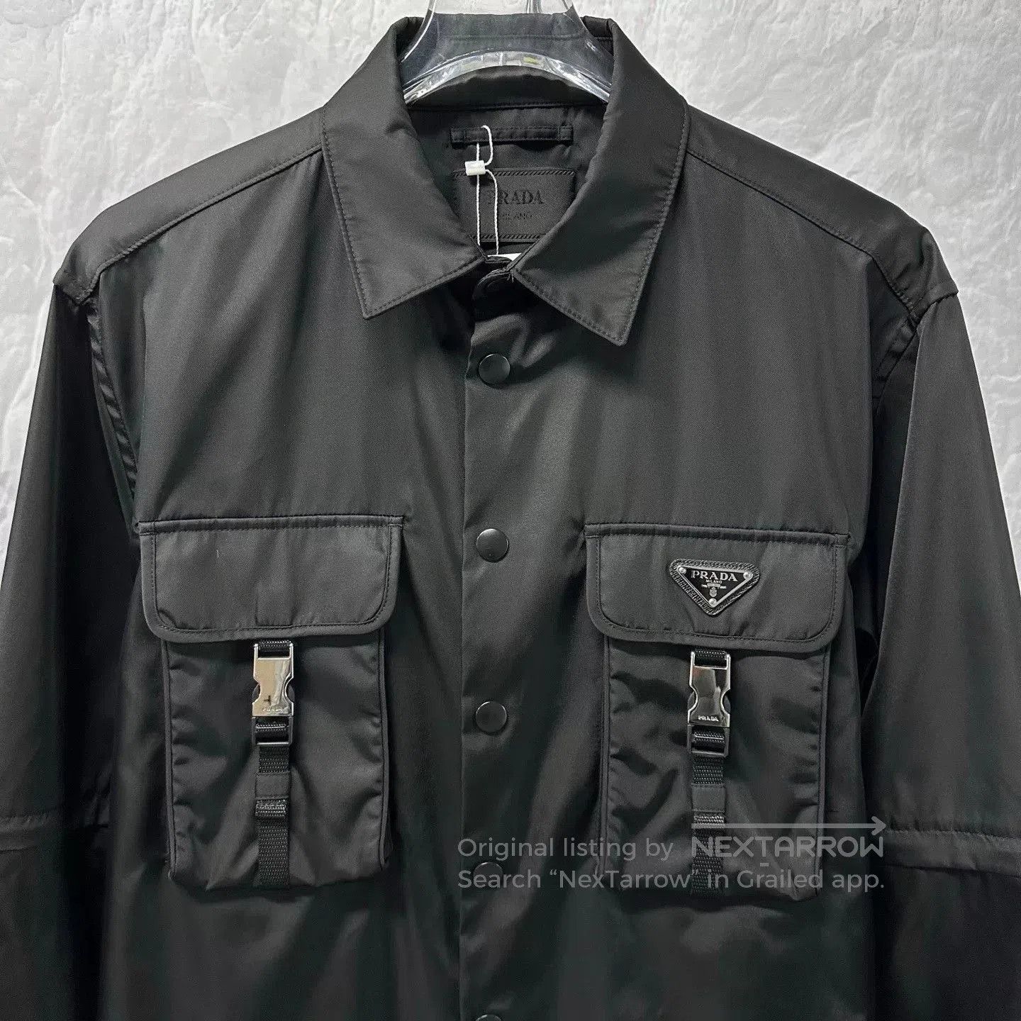 prada detachable sleeve pocket jacket.