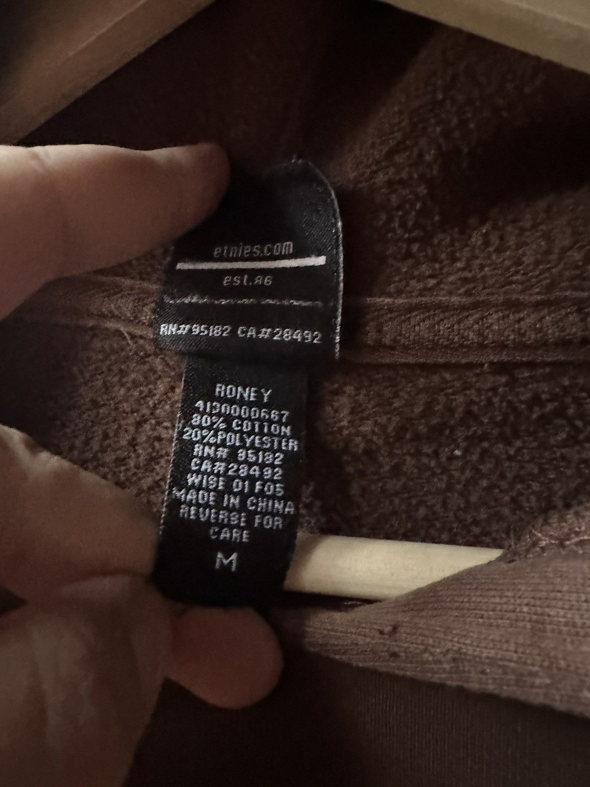 Etnies Etnies Brown Hoodie Size M Size US M / EU 48-50 / 2 - 3 Thumbnail