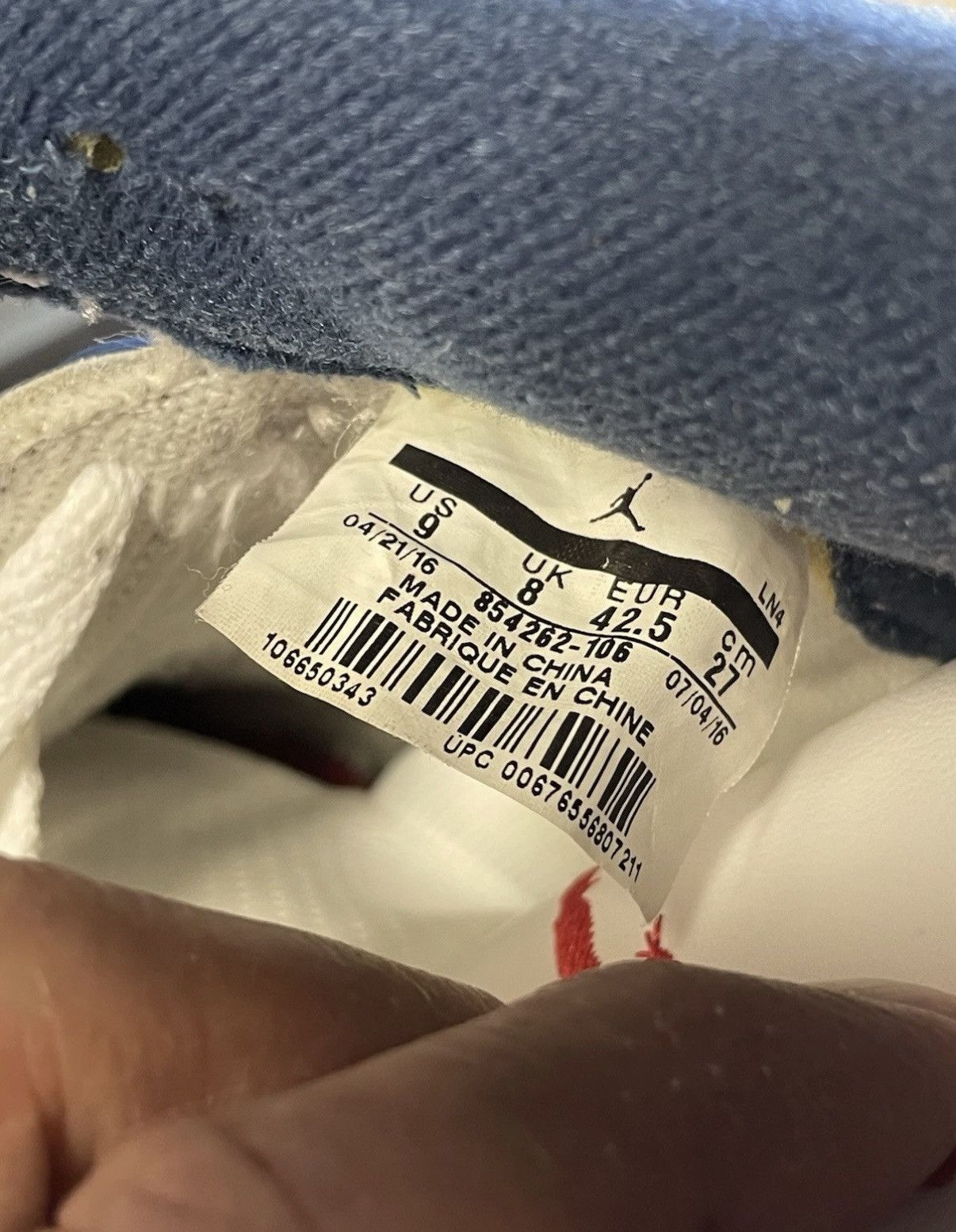 Jordan Brand Retro Air Jordan 3 True Blue Size US 9 / EU 42 - 6 Thumbnail