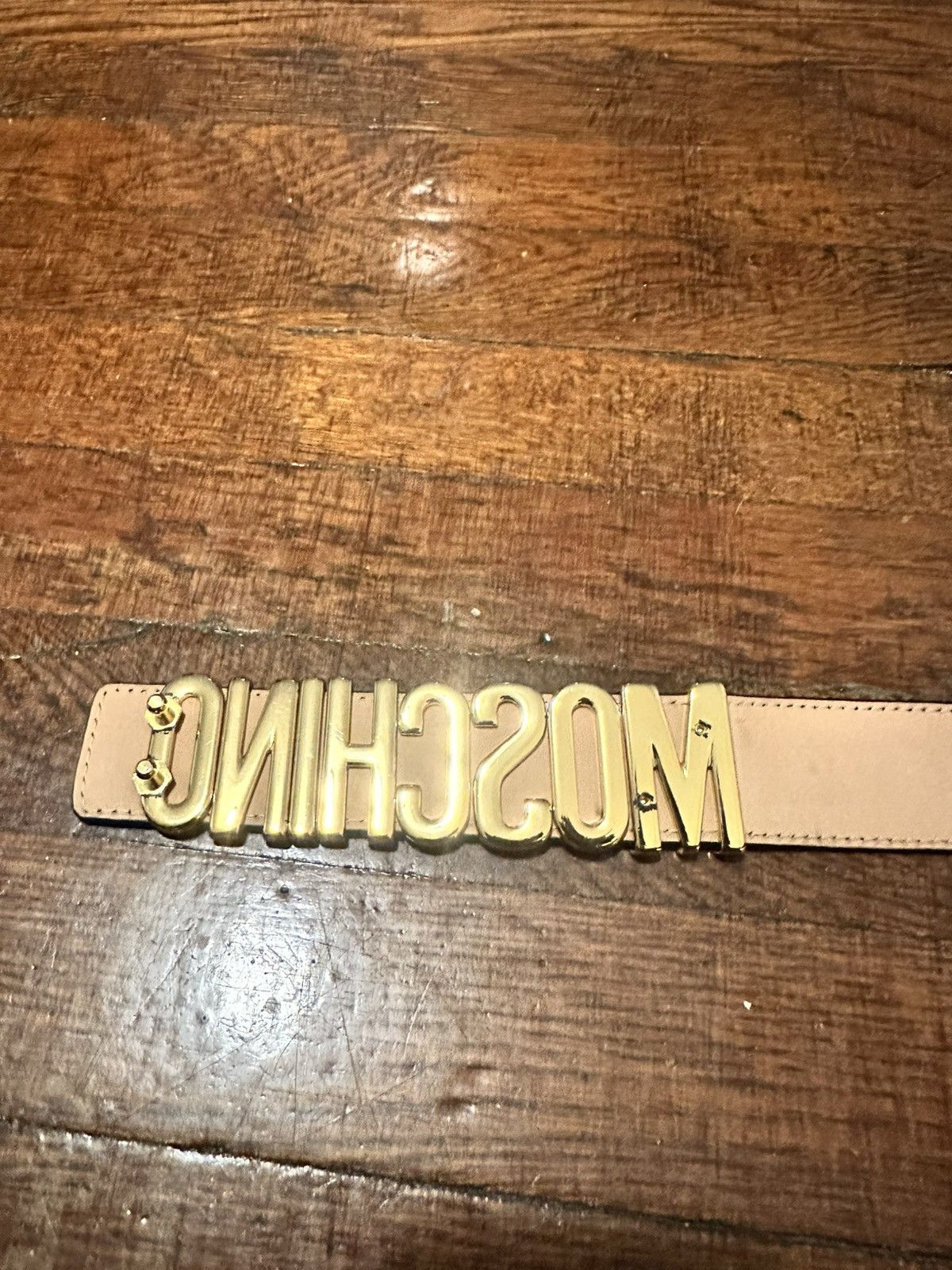 Moschino Moschino Logo Leather Belt Size ONE SIZE - 2 Thumbnail