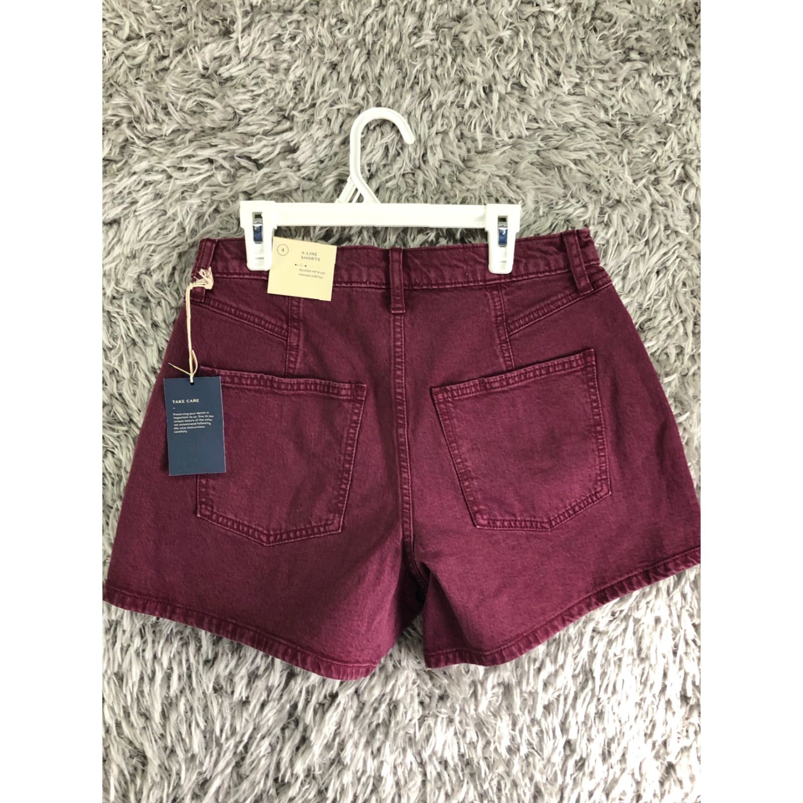 Vintage Universal Thread A-Line Shorts Womens Size 4 Red Denim Jean Shorts Size 27" / US 4 / IT 40 - 6 Thumbnail