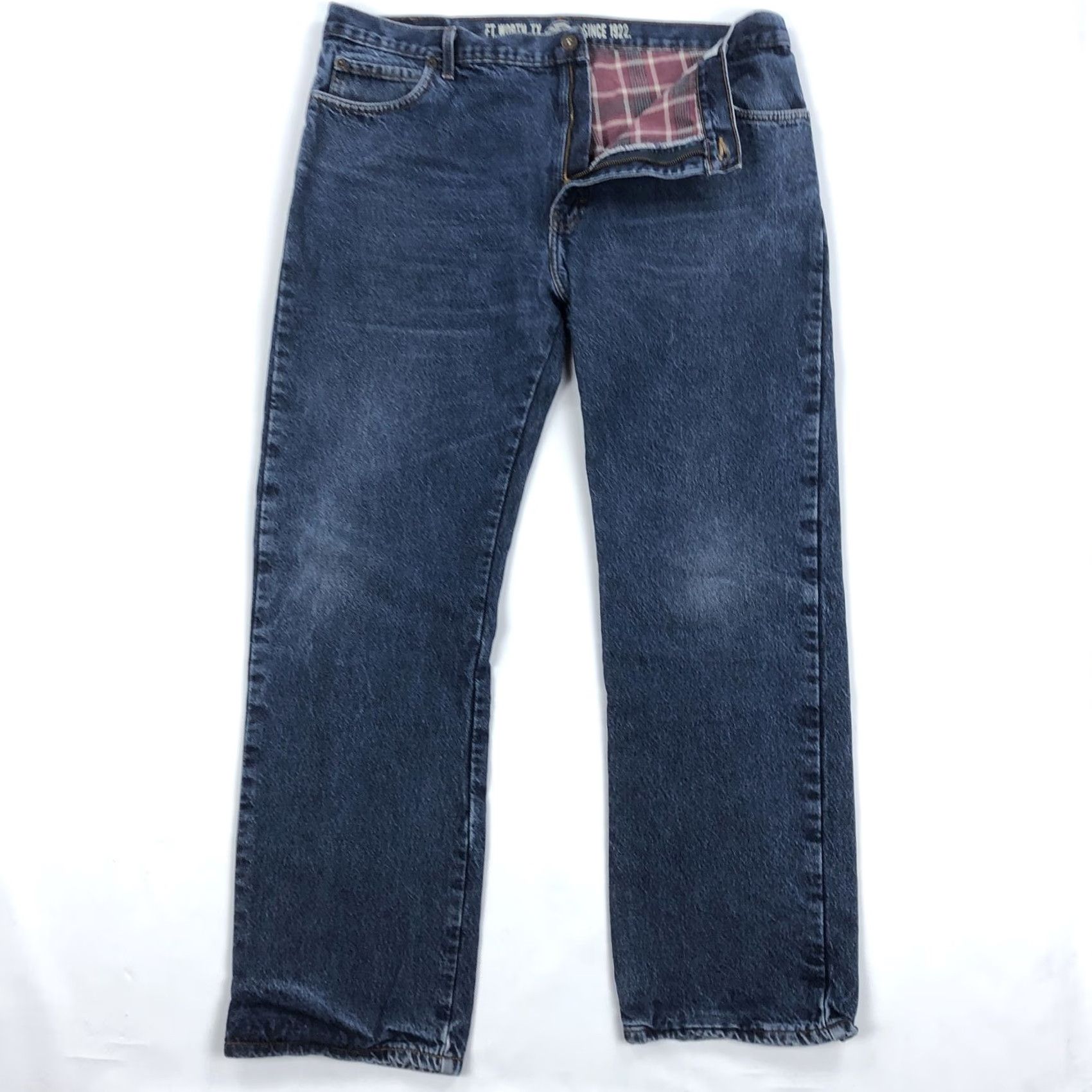 Dickies Dickies Men’s Jeans Straight 38x32 Dark Blue Flannel Lined Relaxed Fit 5-Pocket Denim Work Casual Mens Regular Stretch? Size US 38 / EU 54 - 2 Thumbnail