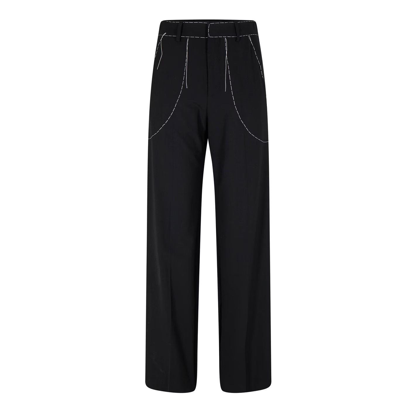 Off-White o1g2r1mq0326 Stitch Zip Trousers in Black Size US 34 / EU 50 - 1 Thumbnail