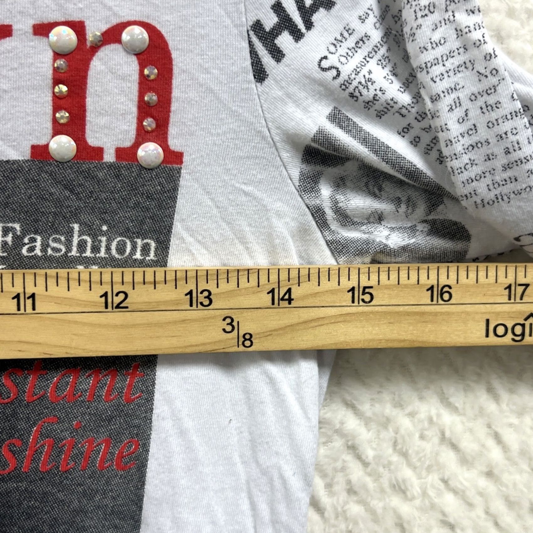 Vintage Marilyn Monroe Graphic Hoodie Women’s XS White Y2K Newspaper Print Rhinestone Size XS / US 0-2 / IT 36-38 - 7 Thumbnail