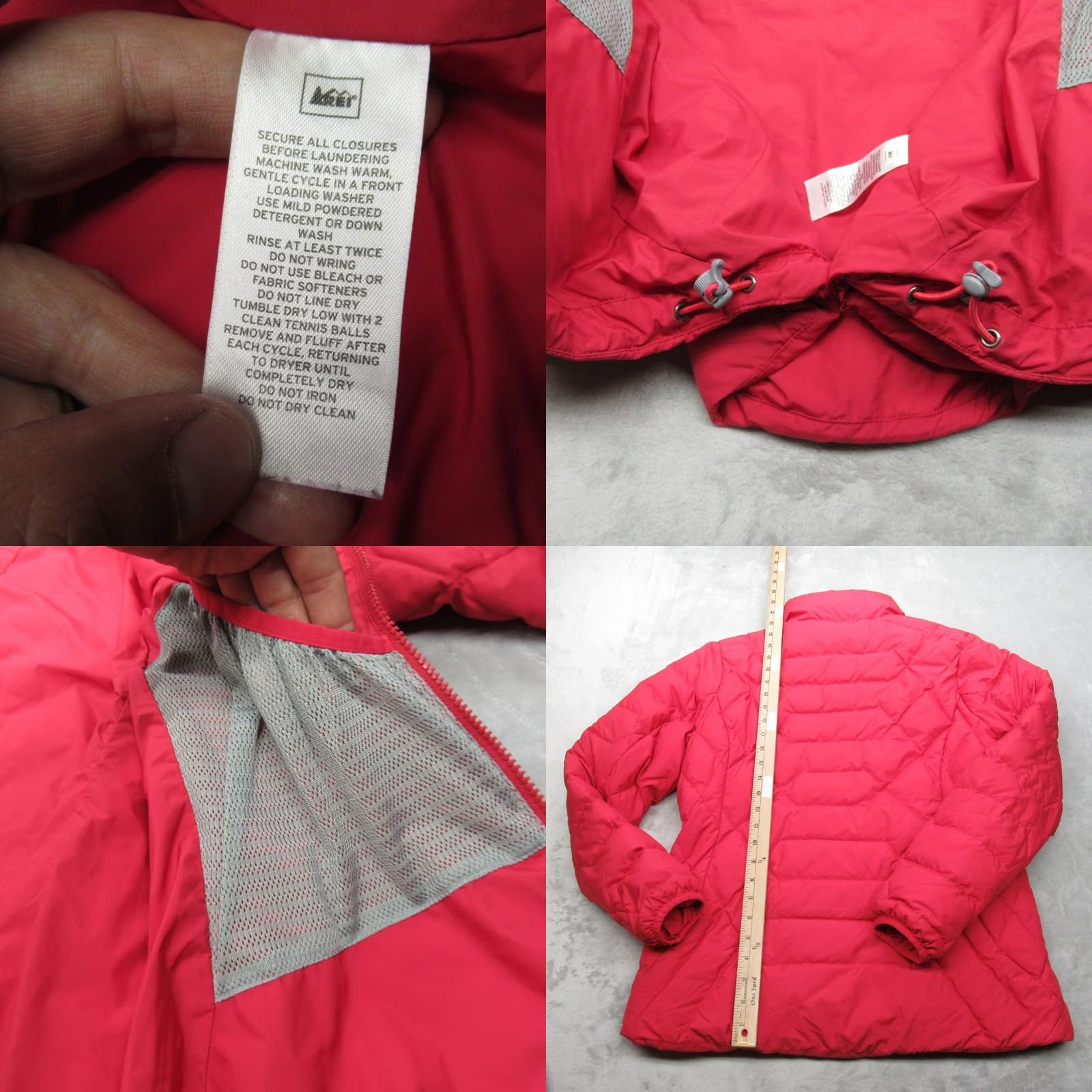 Vintage REI Co-op Down Jacket Womens Red Goose Puffer Lightweight Insulated Coat Winter Size M / US 6-8 / IT 42-44 - 8 Thumbnail