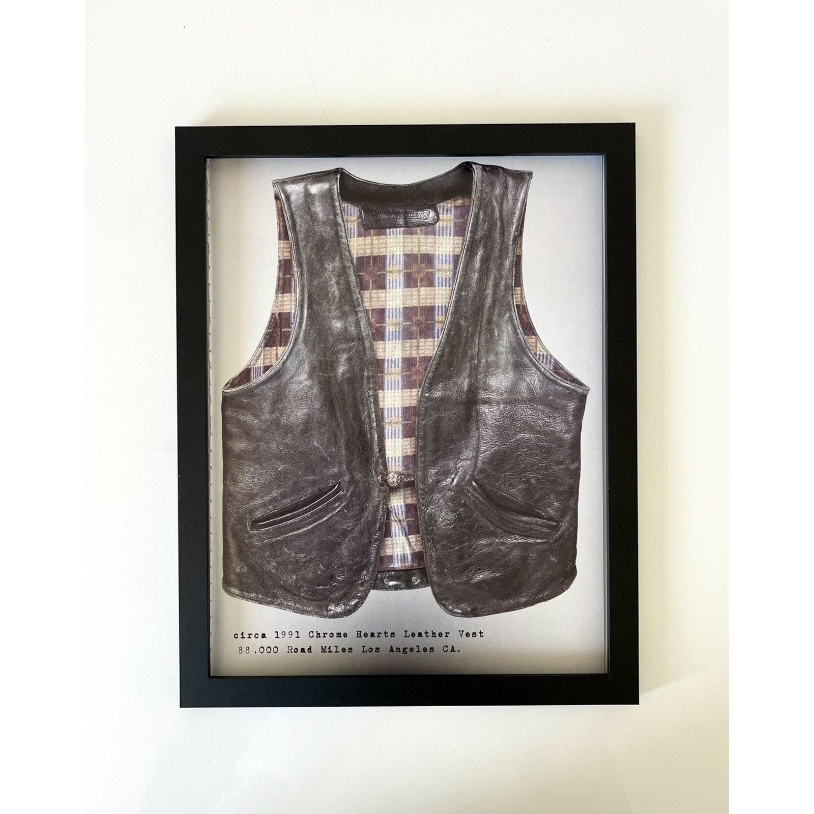Chrome Hearts × Vintage Chrome Hearts vintage Leather Vest Poster framed 9x11 Size ONE SIZE - 1 Thumbnail