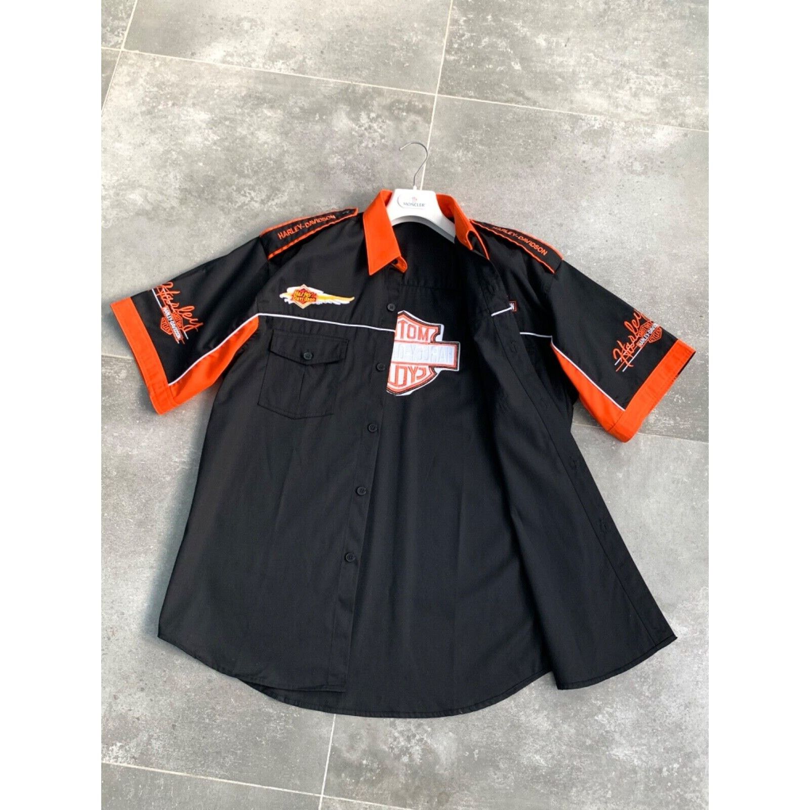 Harley Davidson Men's HARLEY DAVIDSON Biker Moto Embroidered Logo Shirt XL Size US XL / EU 56 / 4 - 20 Thumbnail