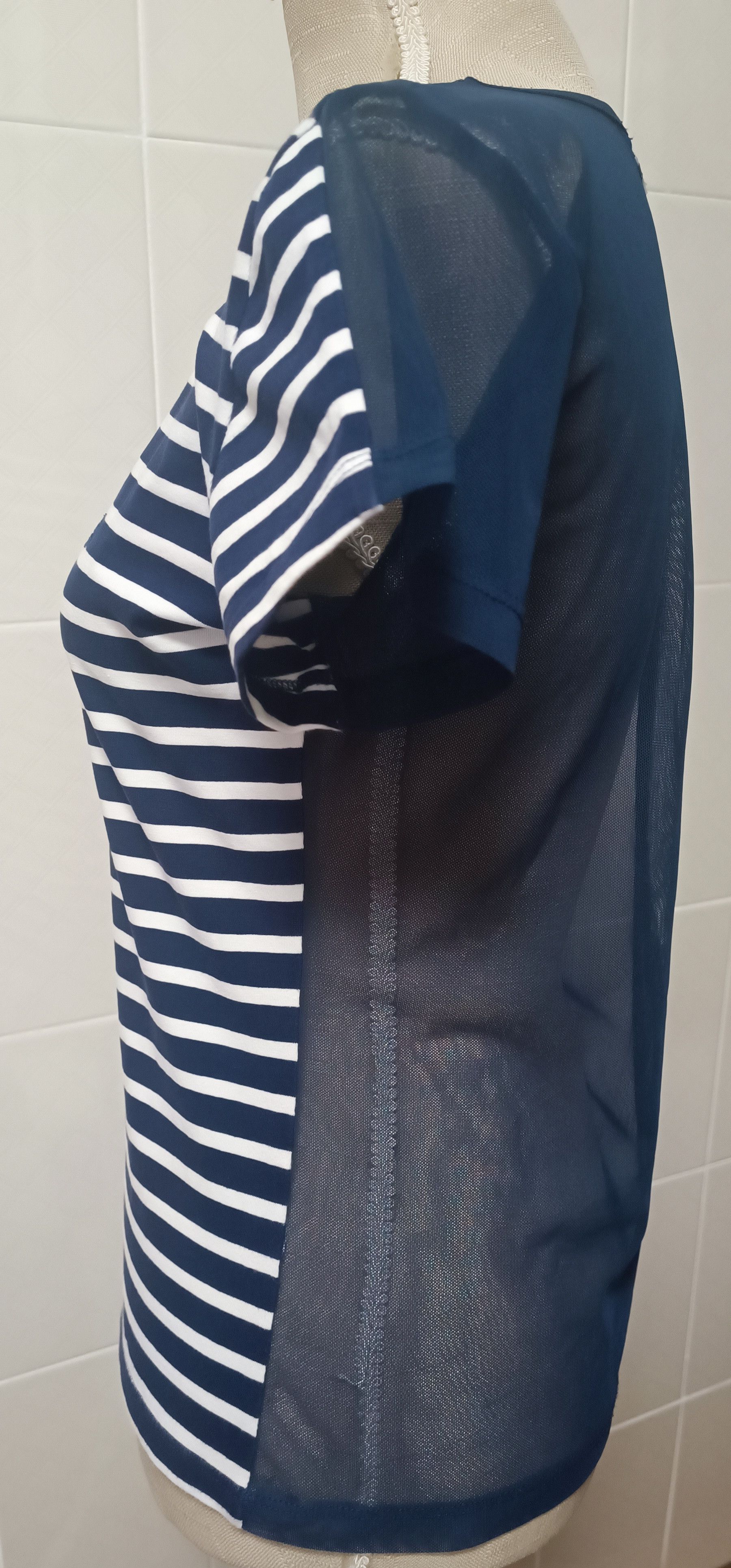 Jean Paul Gaultier Stripes Bi-material T-shirt Size M / US 6-8 / IT 42-44 - 11 Thumbnail
