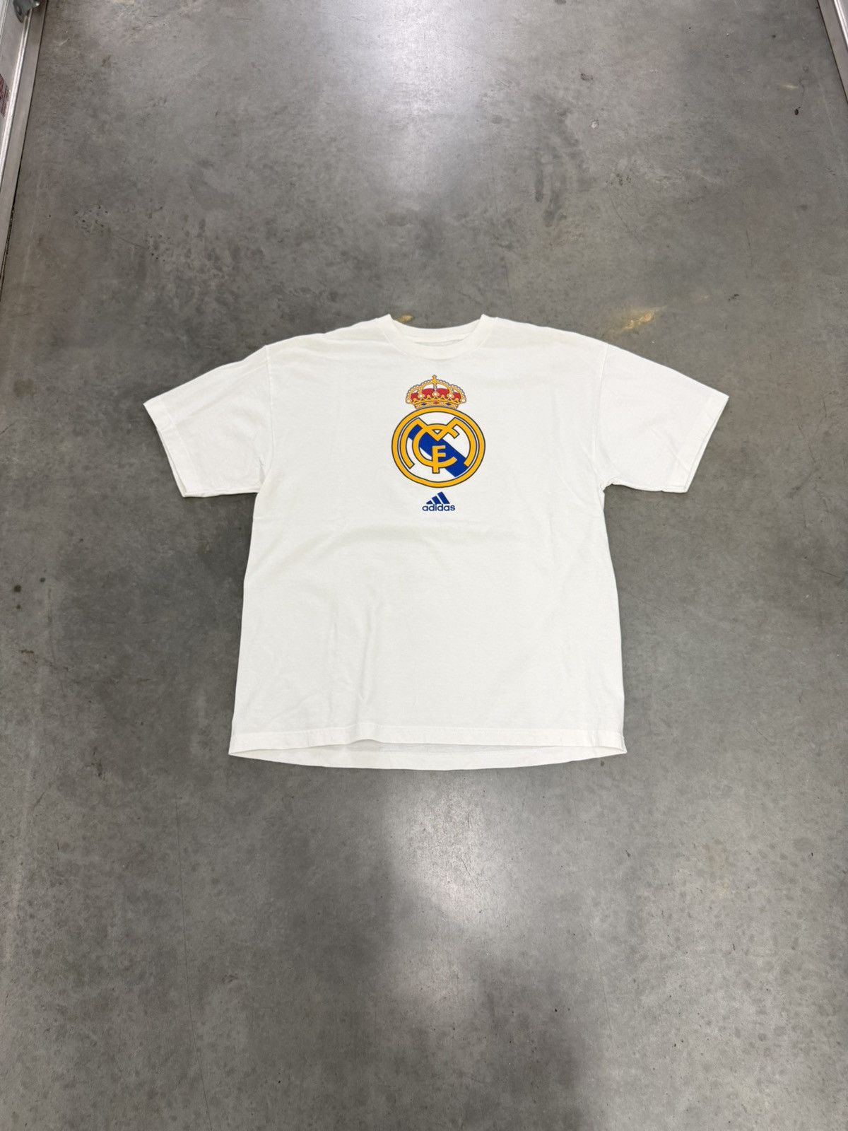 Adidas Real Madrid Adidas Vintage Y2K Soccer T Shirt White La Liga Size US XL / EU 56 / 4 - 6 Thumbnail