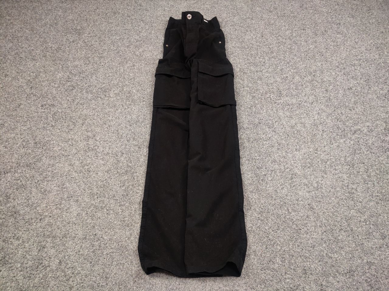 Japanese Brand Vintage 90's Japanese Black Baggy Cargo Pants Y2K Hype Style Size US 29 - 2 Thumbnail
