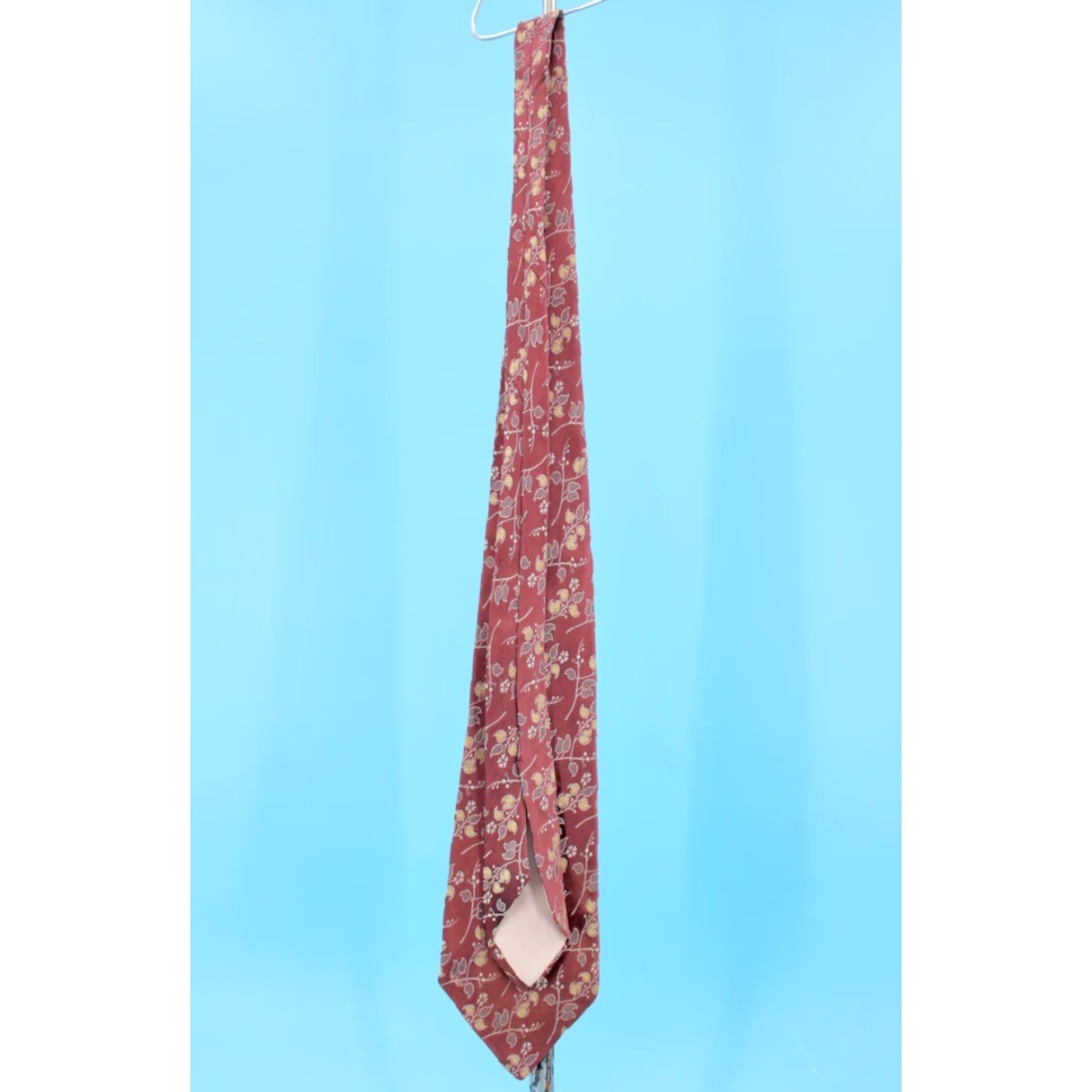 Vintage VTG 1940s Brown Leaf Pattern Embroidered Necktie Towncraft Tie Men Size ONE SIZE - 6 Thumbnail