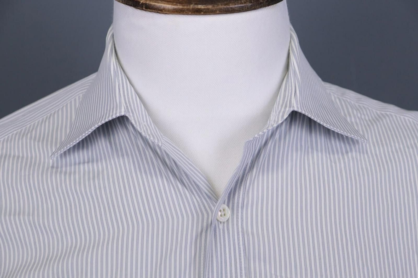 Gieves & Hawkes Gieves & Hawkes Gray Pinstripe Dress Shirt Size 15 1/2 Size US M / EU 48-50 / 2 - 6 Thumbnail