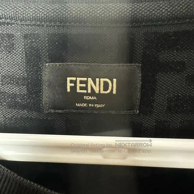 Fendi Fendi Black Cotton Men's T-Shirt in XL . Size US XL / EU 56 / 4 - 3 Thumbnail