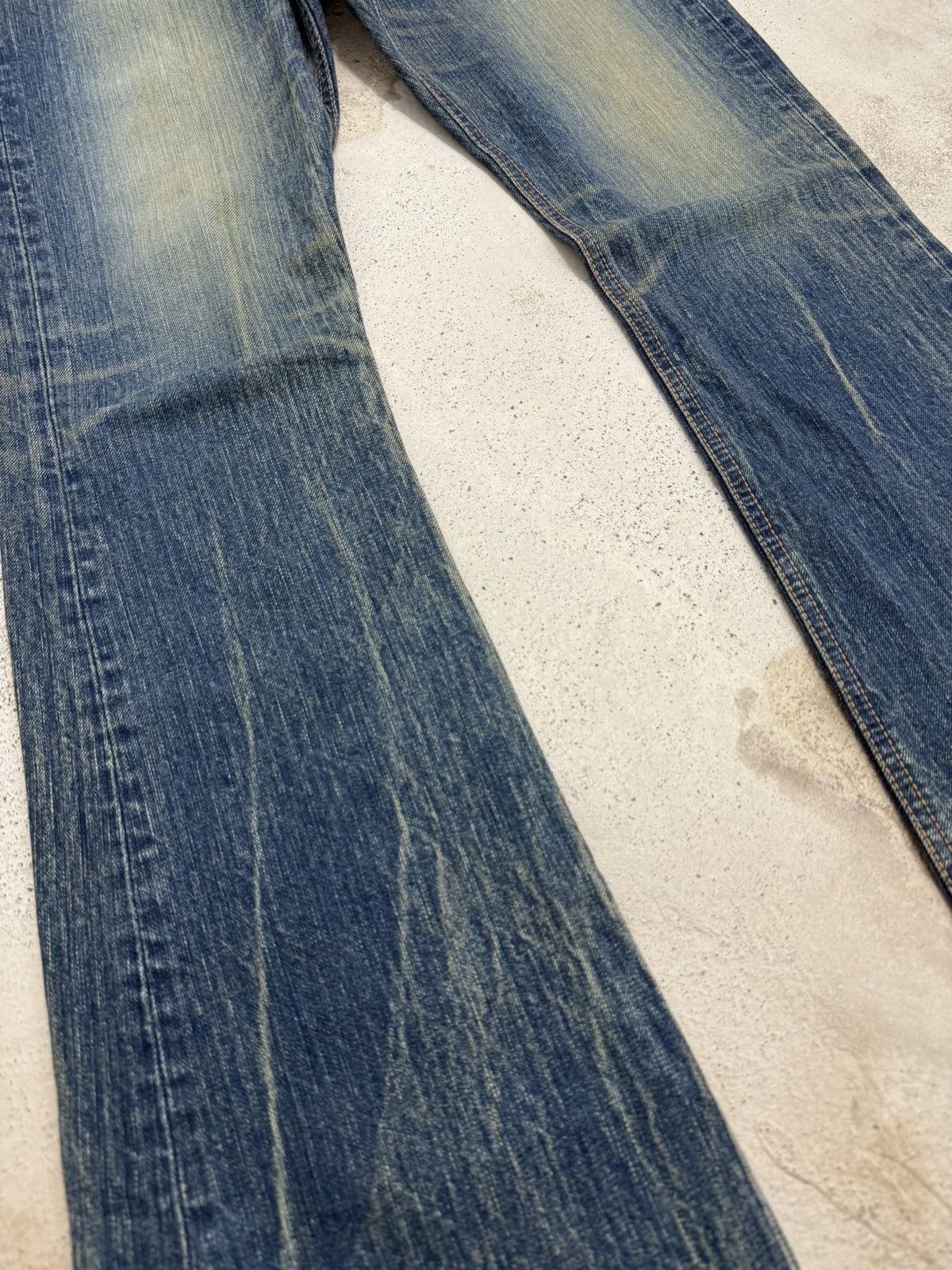 Edwin Vintage Miss 503 Rude Flare Mudwash Unisex Denim Japan Size 29" - 5 Thumbnail