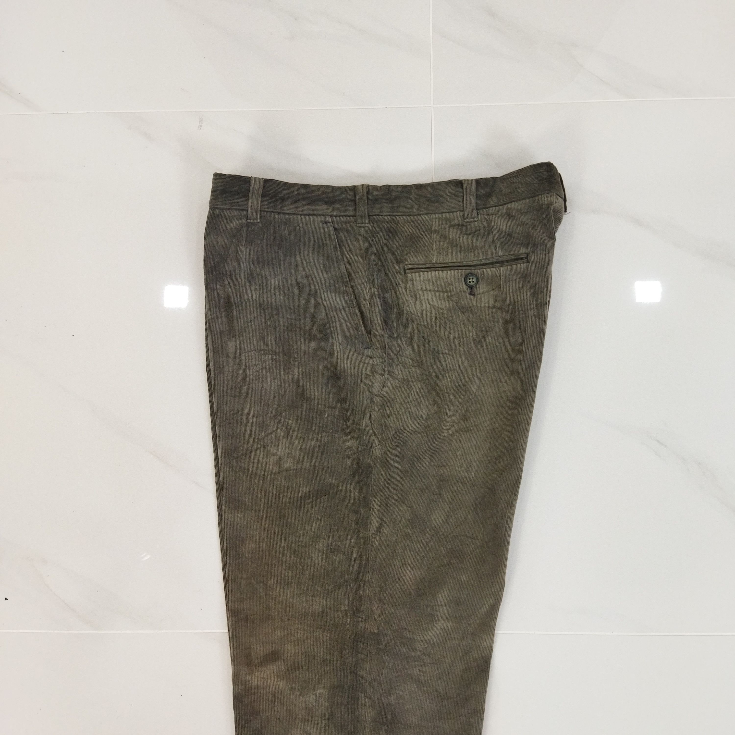 Japanese Brand PENTHOUSE CORDUROI FADED GREEN PANTS Size US 36 / EU 52 - 8 Thumbnail
