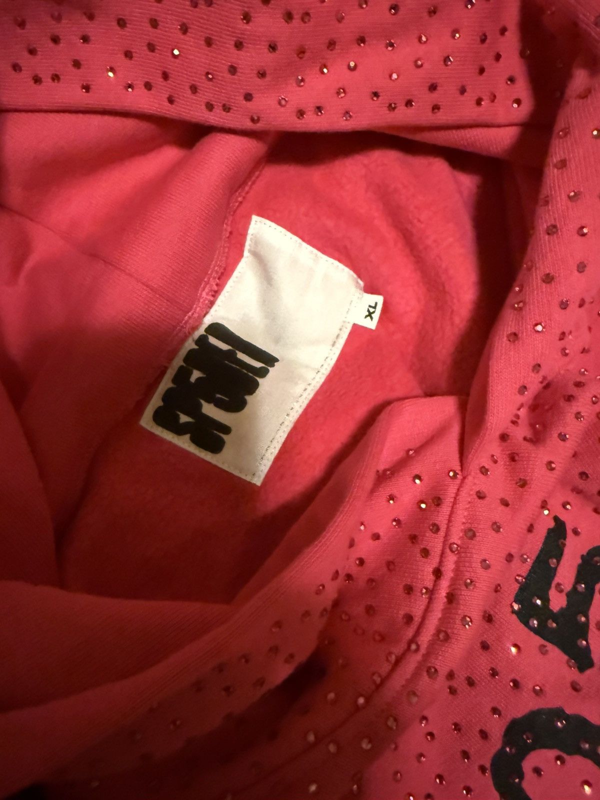 Sp5der SP5DER PINK VVS HOODIE Size US XL / EU 56 / 4 - 6 Thumbnail