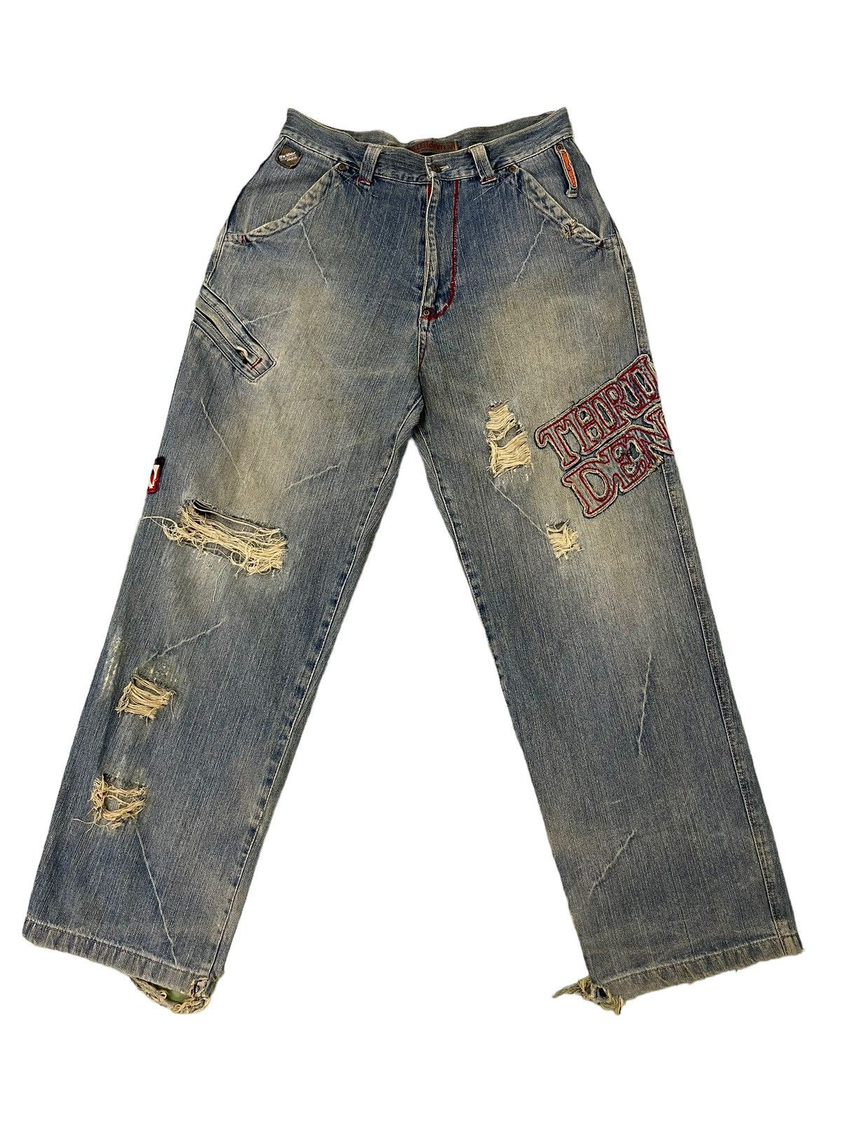 Thriller Jeans Size 88 W35xL34 Thriller Cargo Denim Jeans Thriller Baggy Hip Hop store Skateboards Jeans Optimal Designs Pants