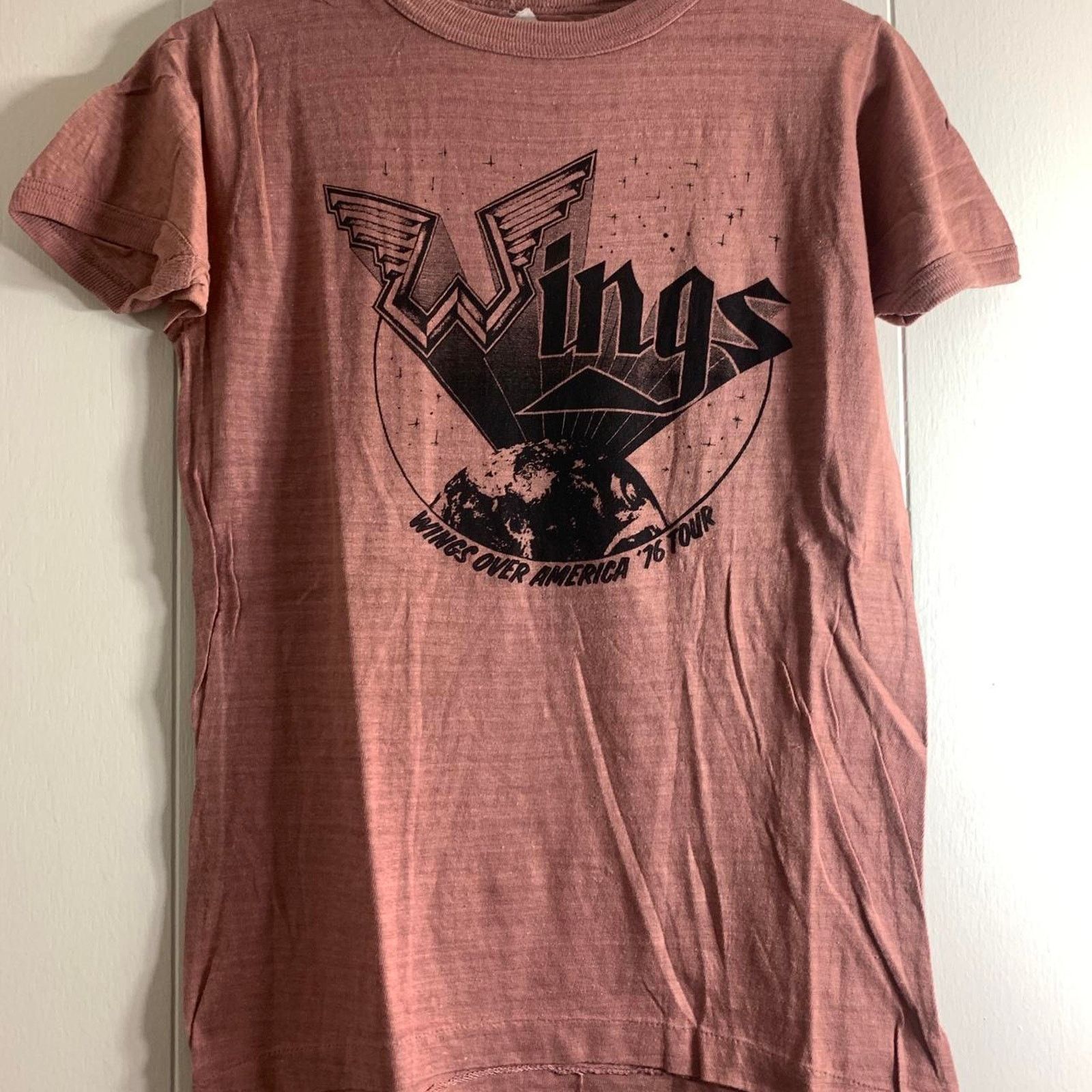 Vintage 1976 WINGS Paul McCartney Wings Over America tee shirt M Size US M / EU 48-50 / 2 - 3 Thumbnail