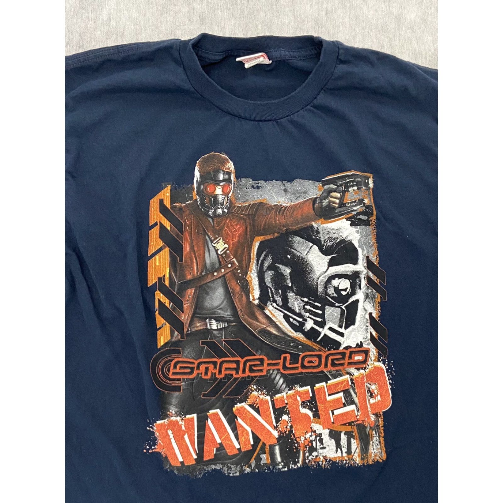 Vintage Guardians Of The Galaxy Star-Lord T-Shirt Men L Navy Blue Crew Neck Short Sleeve Slim Fit Size L Size US L / EU 52-54 / 3 - 3 Thumbnail