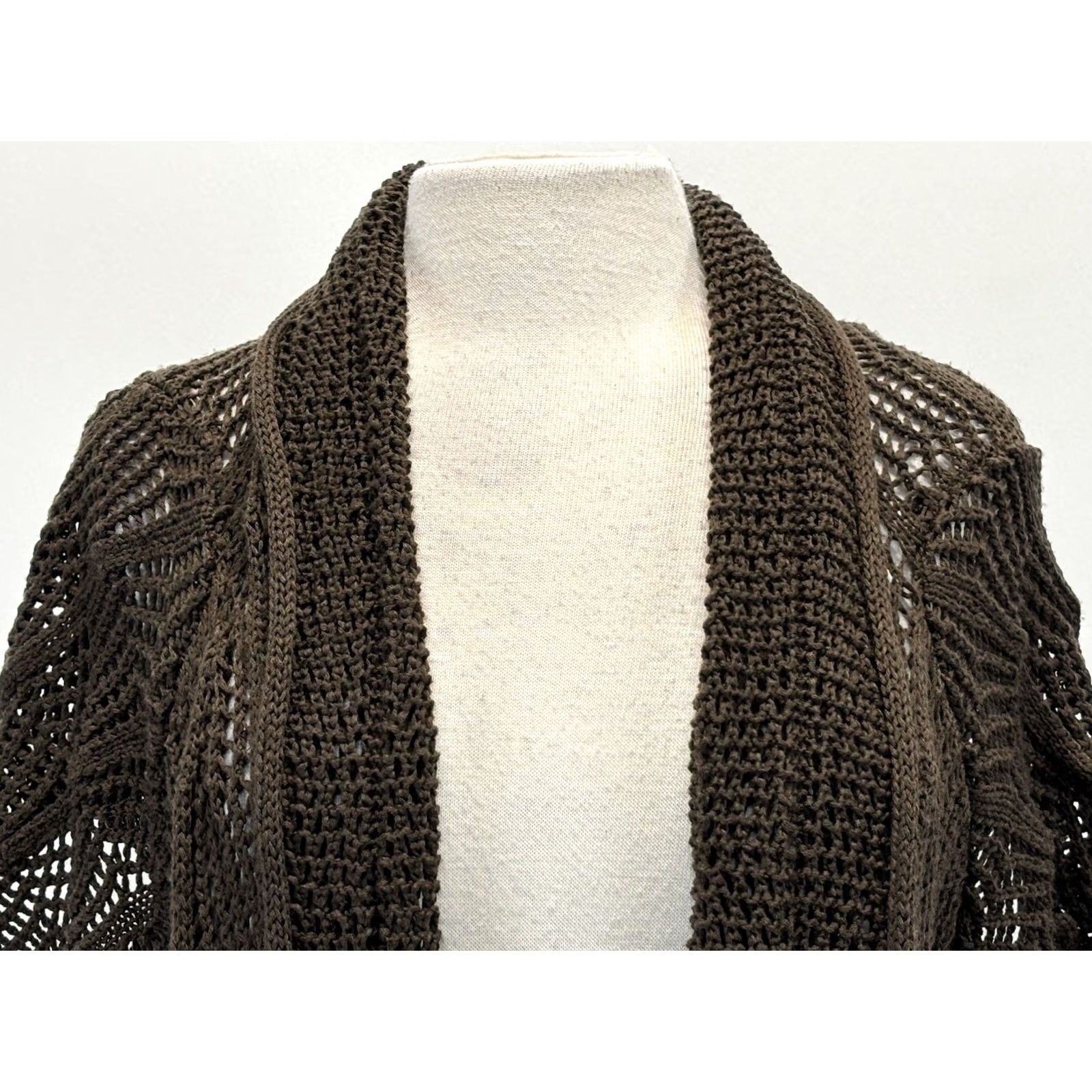 Vintage VINTAGE Jenny Crochet Cardigan Sweater Women’s L Chocolate Brown Pointelle Festival Bohemian 90s Y2K Shirt Womens Clothing Regular Size L Brown Size L / US 10 / IT 46 - 5 Thumbnail