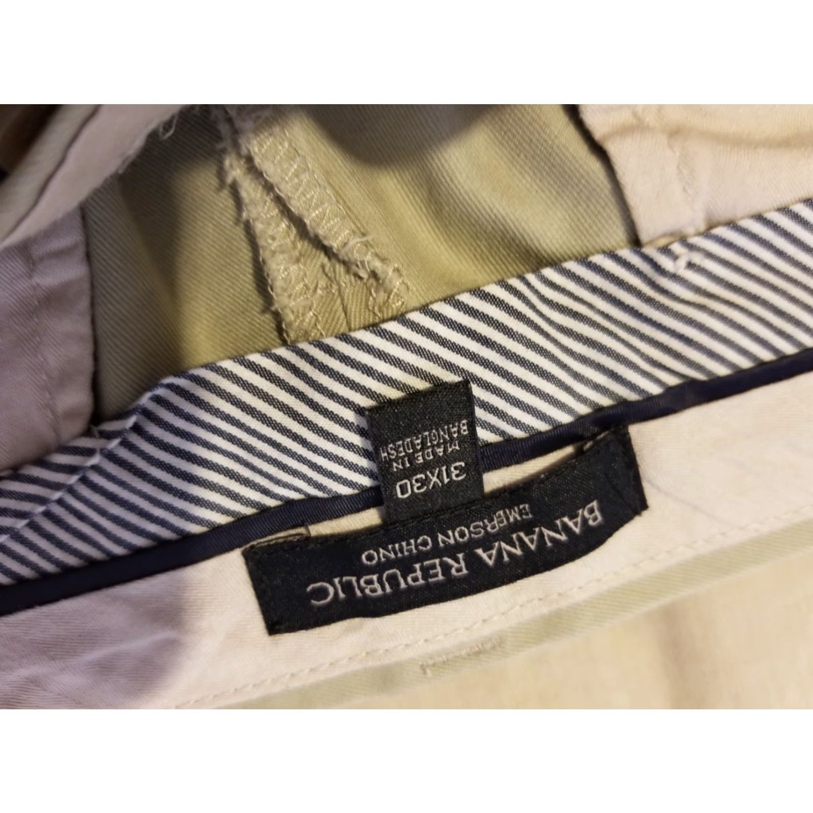 Banana Republic Banana Republic Mens Khaki Pants 31x30 31x29 Slim Straight Flat Front Be​ige Cotton Casual Business Chinos Trousers Slacks Pockets Vector Size US 31 - 3 Thumbnail