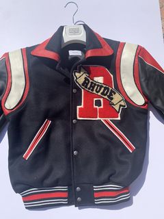 Rhude Bull Market Varsity Jacket - Red