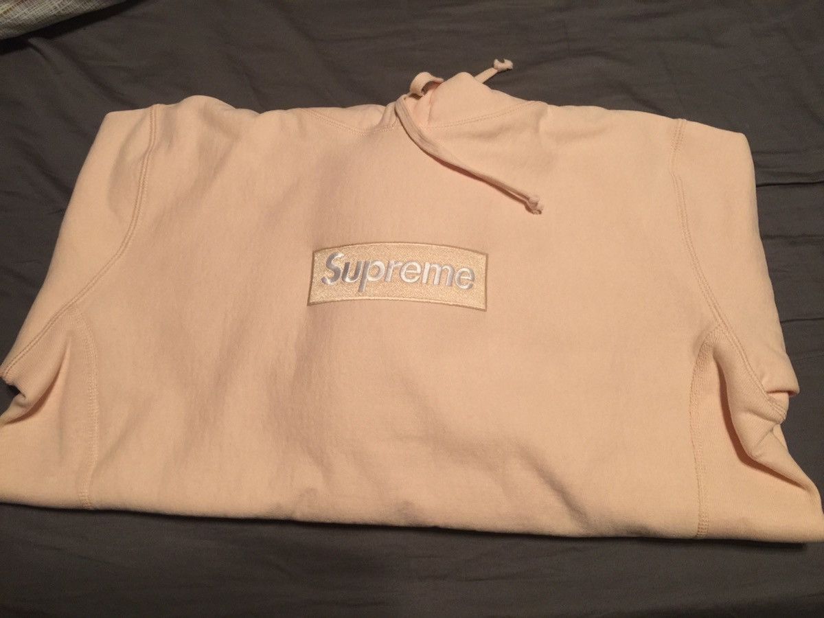 Supreme Supreme FW16 Box Logo Hooded Sweatshirt Peach Size US M / EU 48-50 / 2 - 2 Thumbnail
