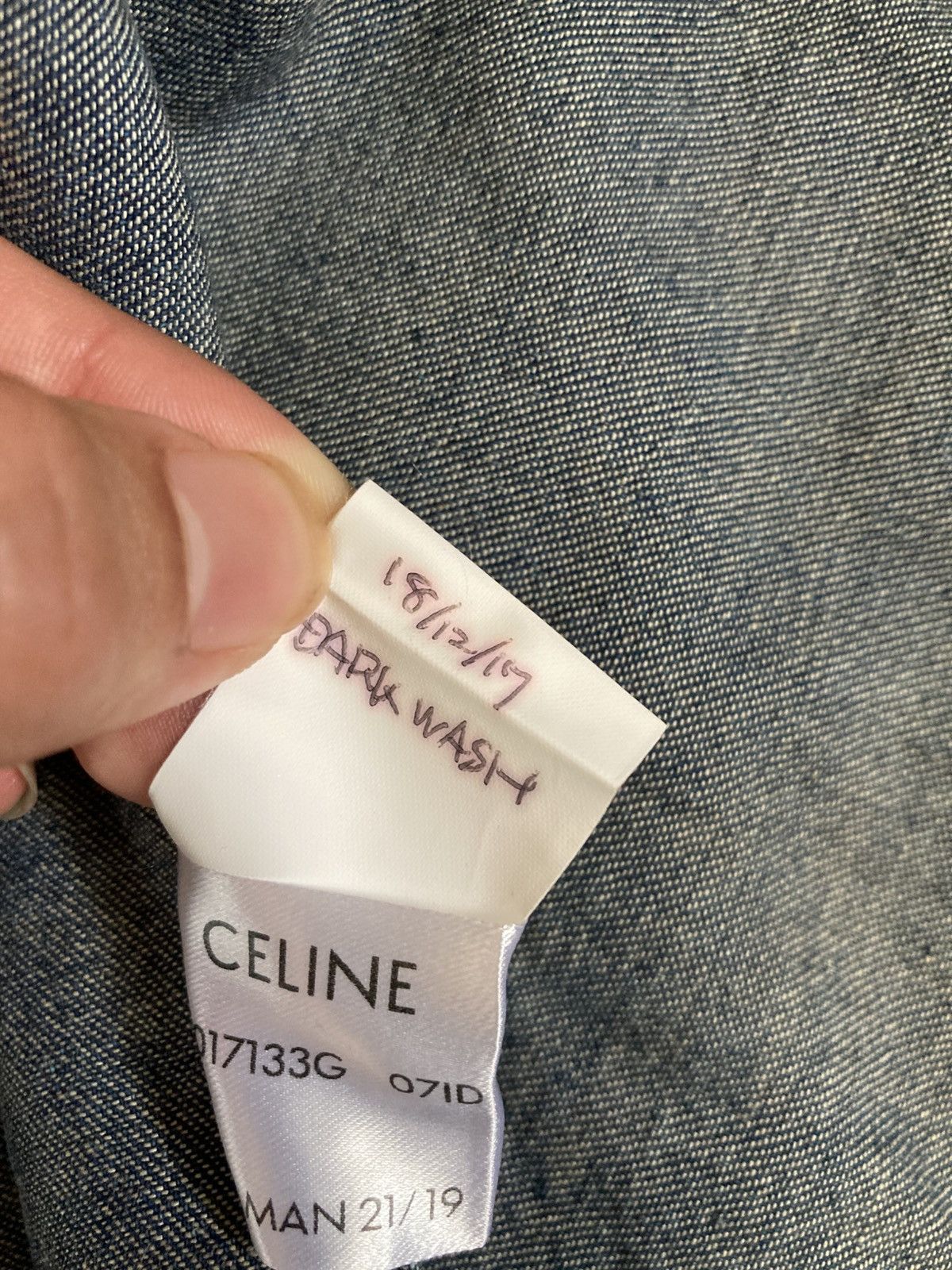 Celine AW20 Celine Studded Denim Western Shirt 2020 Indigo Hedi 70s Size US S / EU 44-46 / 1 - 9 Thumbnail