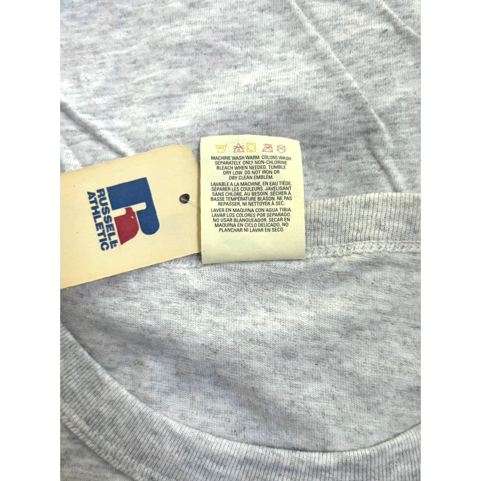 Russell Athletic VINTAGE Russell Athletic Crewneck T-Shirt Mens 2XL Gray 90s NWT Deadstock Cotton Blend Short Sleeve For the Long Run Mens Size US XXL / EU 58 / 5 - 6 Thumbnail