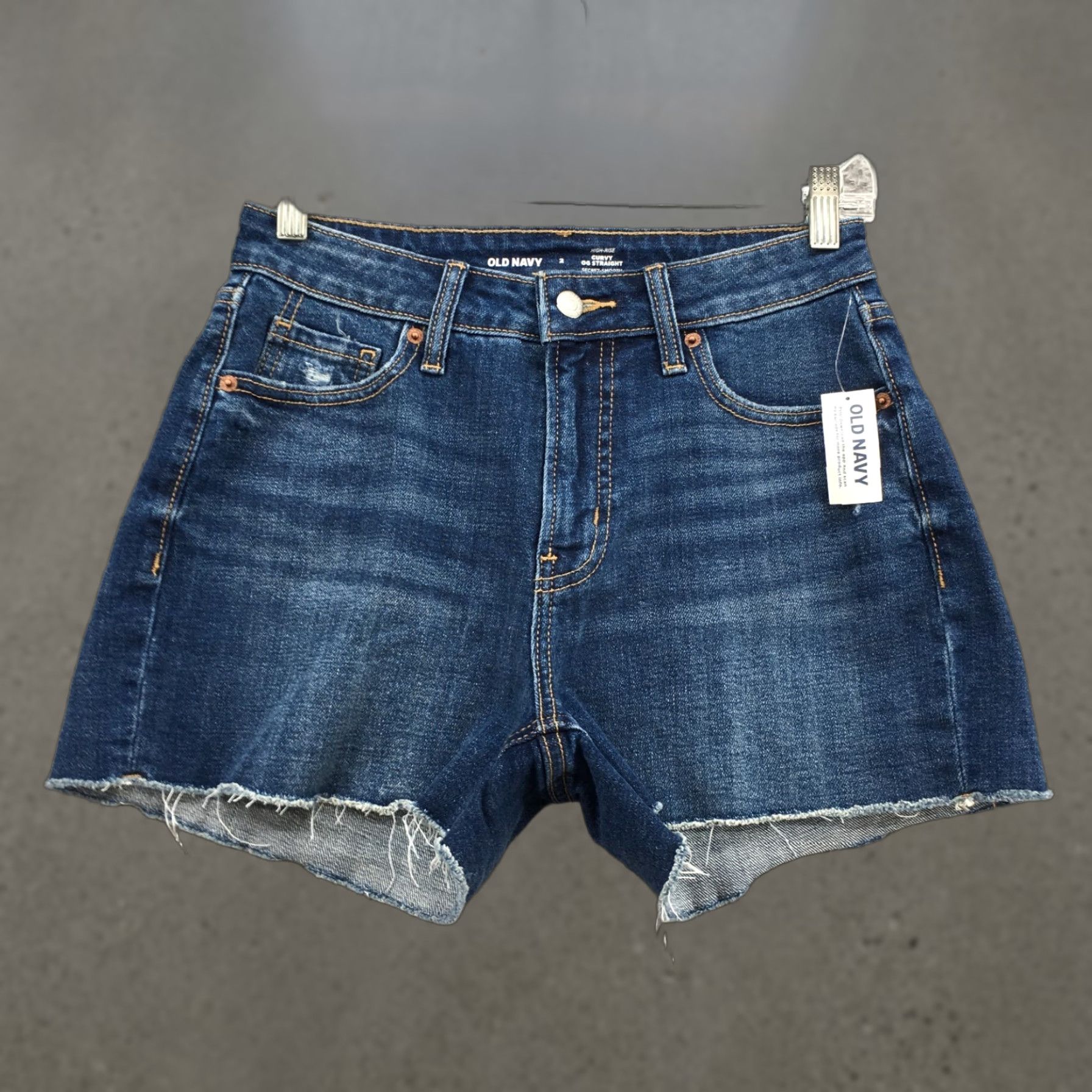 Old Navy Old Navy Shorts Womens 2 Blue Denim Cotton Blend Zip NEW Cut-Off Shorts, 28in Waist 3.5in Inseam Size 26" / US 2 / IT 38 - 1 Thumbnail
