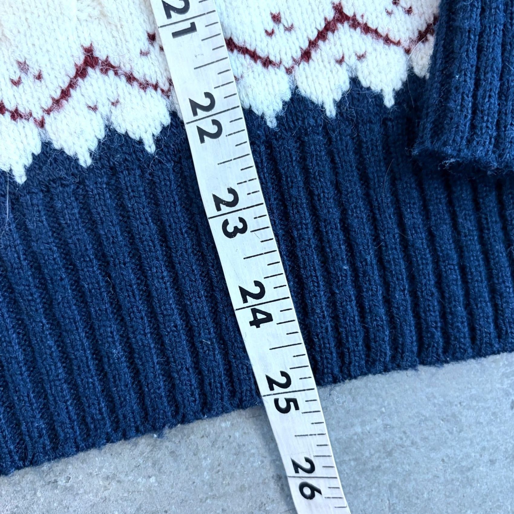 Vintage VINTAGE Y2K Cream Blue Nordic Weave Knit Longsleeve Pullover Sweater Men’s M Size US M / EU 48-50 / 2 - 5 Thumbnail