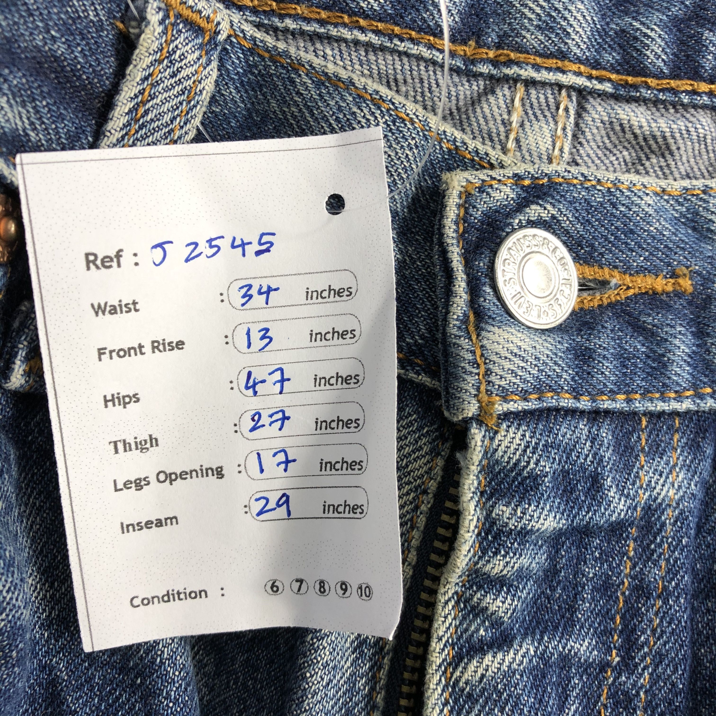 Levi's 90s Vintage Blue Wash Levis 550 Jeans-J2545 Size US 34 / EU 50 - 13 Thumbnail