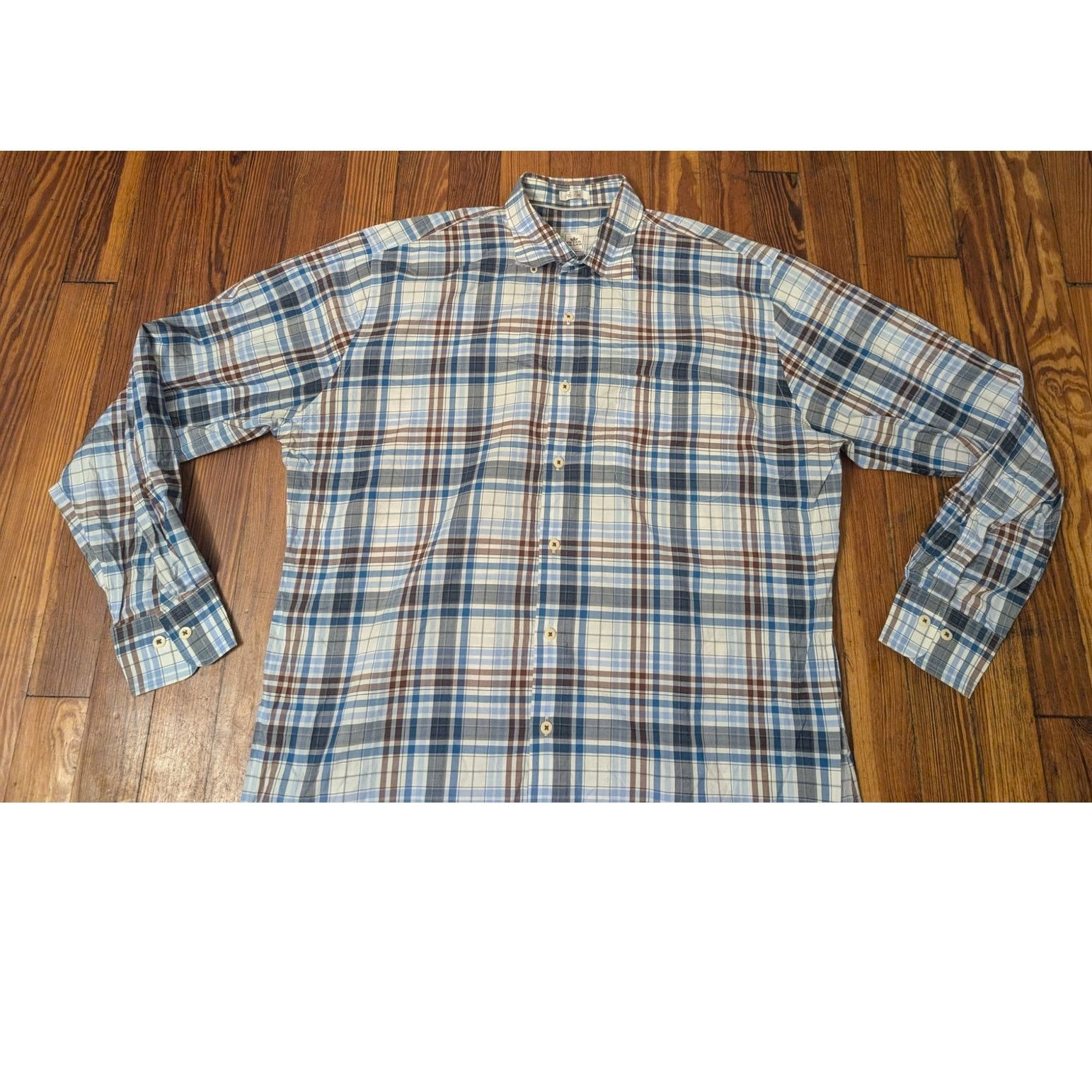Peter Millar Peter Millar Plaid Mens Large Long Sleeve Shirt Size US L / EU 52-54 / 3 - 4 Thumbnail
