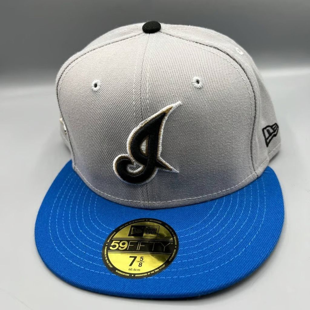 New Era Cleveland Indians Guardians Hat Men 7 5/8 Gray Fitted Cap Size ONE SIZE - 2 Thumbnail