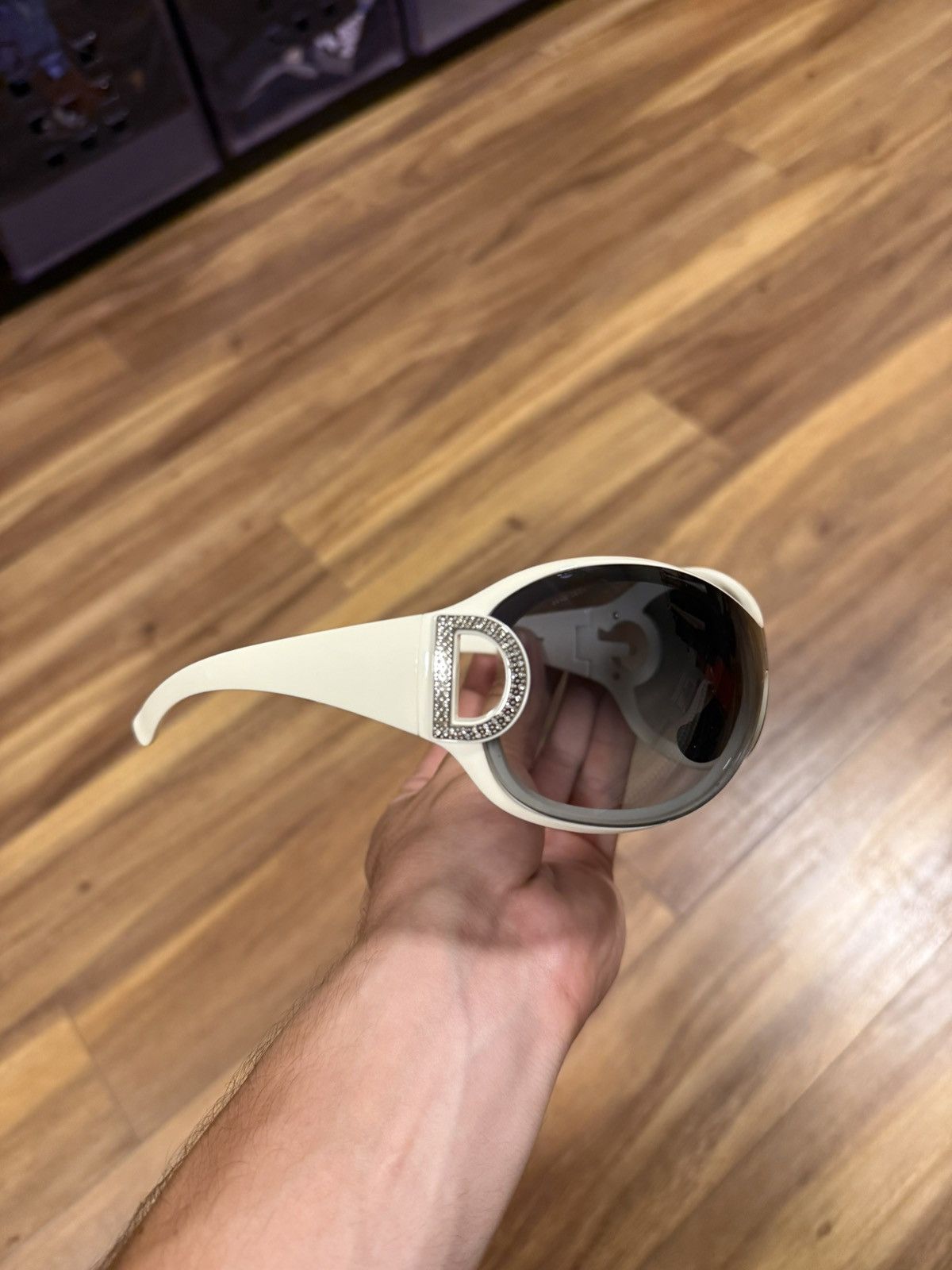 Dolce & Gabbana Dolce & Gabbana DG6024-B White Shield Sunglasses – Full Set Size ONE SIZE - 3 Thumbnail