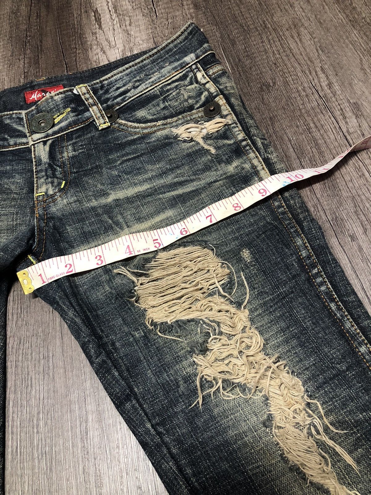 Japanese Brand Maraxia Distressed denim Jeans Size 31" - 20 Thumbnail