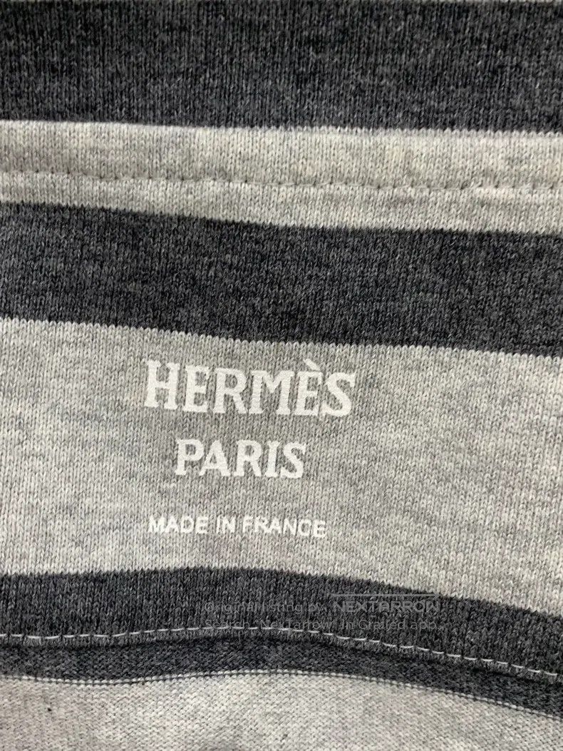 Hermes Hermes Gray striped T-shirt Size XS / US 0-2 / IT 36-38 - 4 Thumbnail