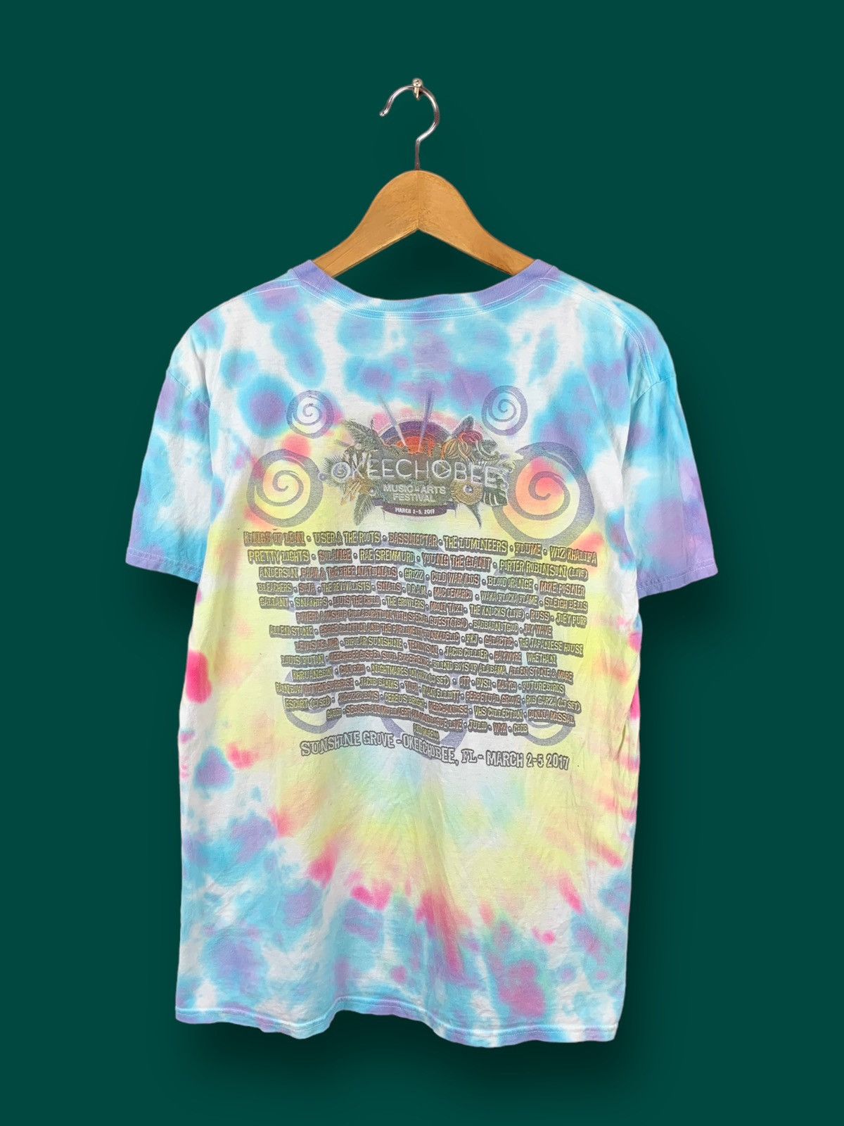 Band Tees Steals! Okeechobee Music Art Festival Tie Dye Tee Size US M / EU 48-50 / 2 - 2 Thumbnail
