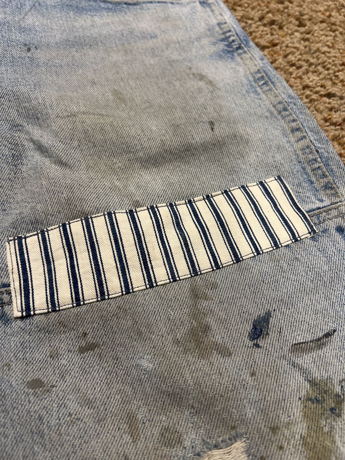 Vintage Vintage Dickies Crazy Distressed Repaired Carpenter Jeans Size US 34 / EU 50 - 3 Thumbnail
