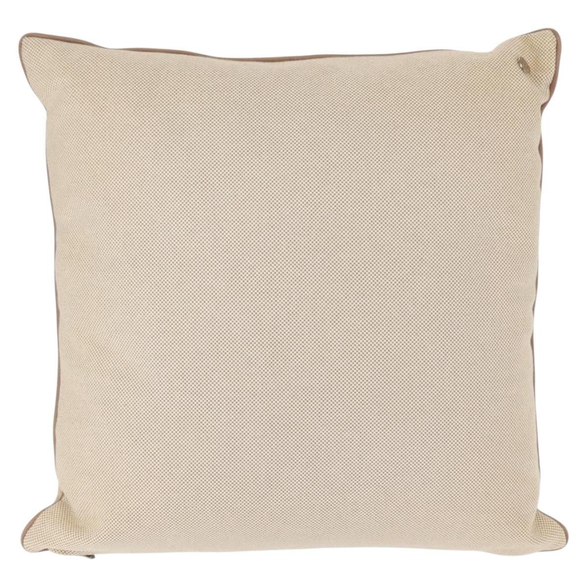Hermes Hermes Cushion Cotton Beige Size ONE SIZE - 2 Thumbnail