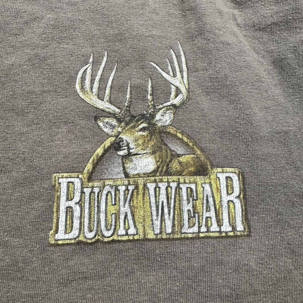 Gildan Vintage 2005 Buckwear Outdoors Funny Deer Camp Shirt Size M Size US M / EU 48-50 / 2 - 5 Thumbnail